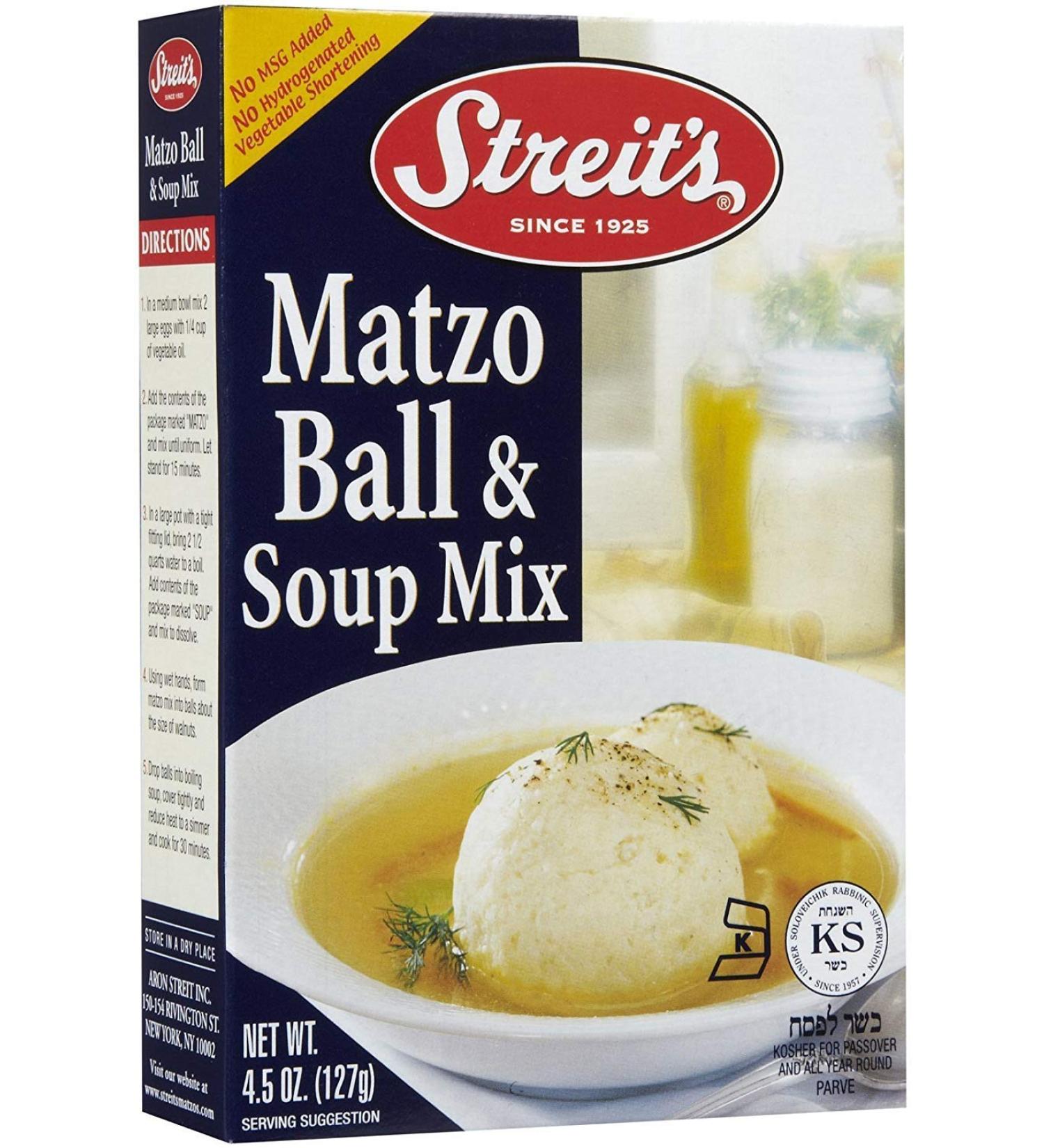 Streit's Matzo Ball And Soup Mix, 4.5-Ounce Units (Pack of 12) 4.5 Ounce (Pack of 12)