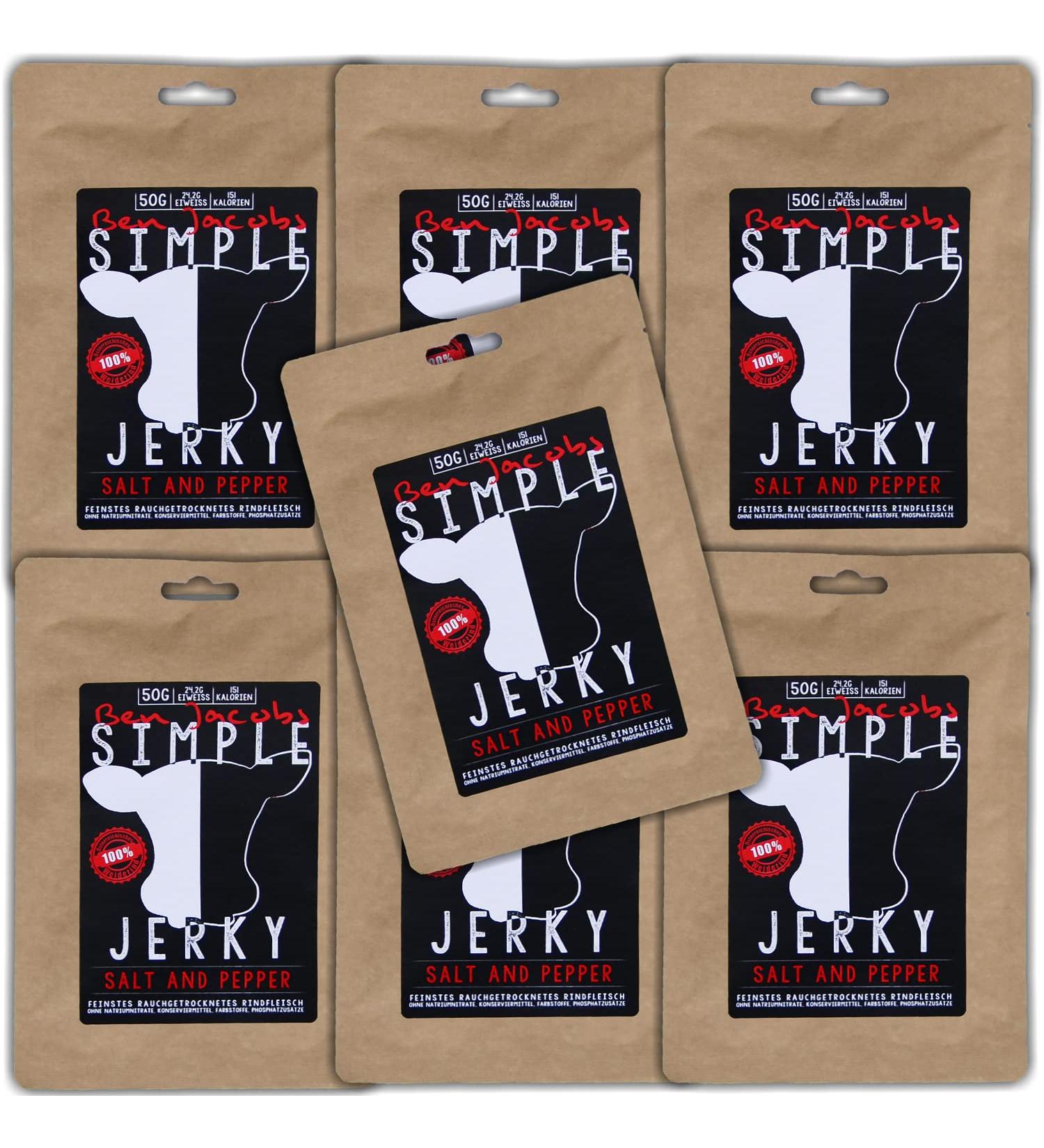Premium Handmade Beef Jerky Tasting Box - 6x50g All-Natural No Additives | Austrian Pasture Raised - Buy Online on GoSupps.com