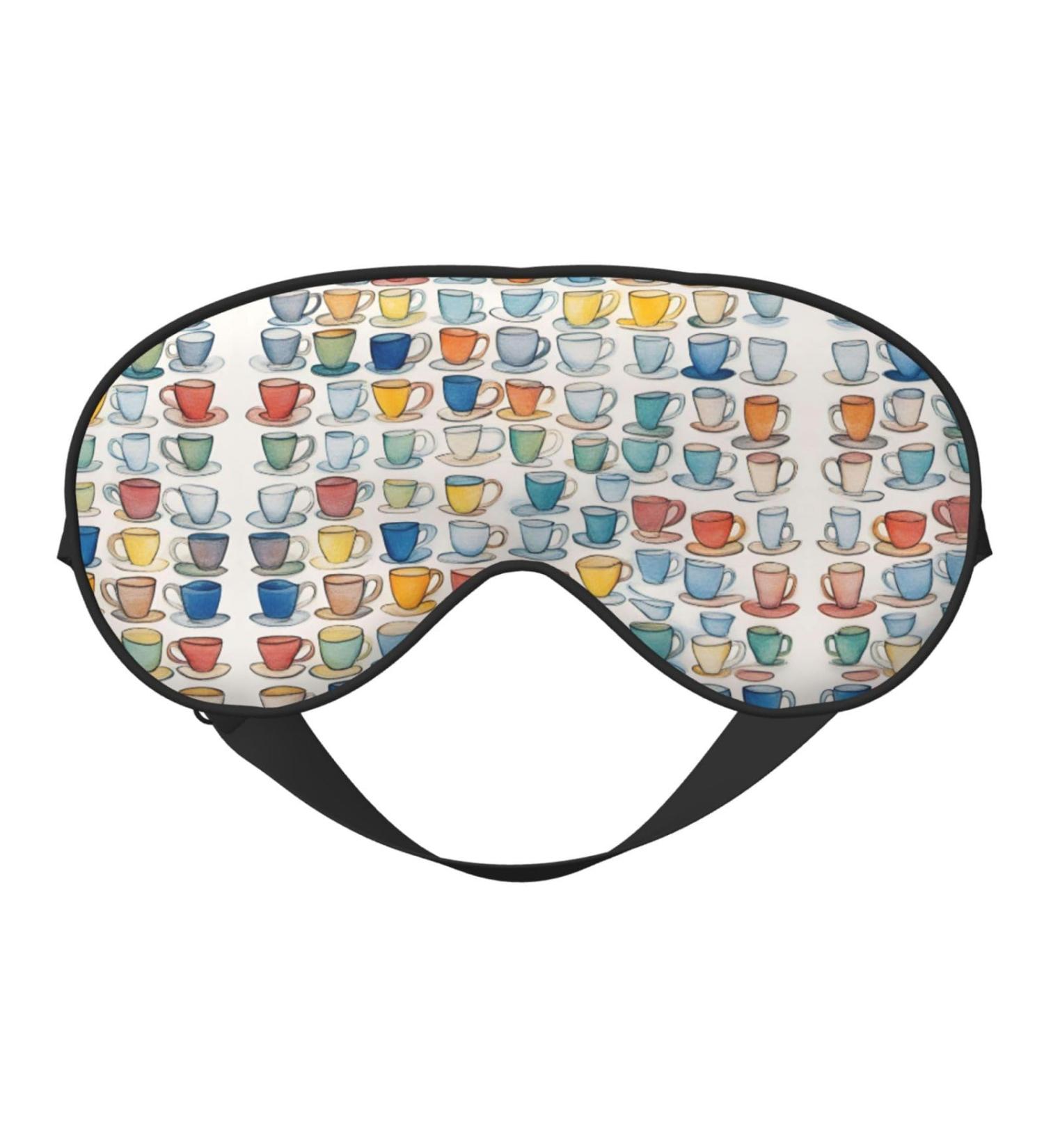 Buy SSIMOO Hand Drawn Teapots & Cups Eye Mask - Soft Breathable Perfect for Travel & Relaxation - International Shipping Available - Buy Online on GoSupps.com