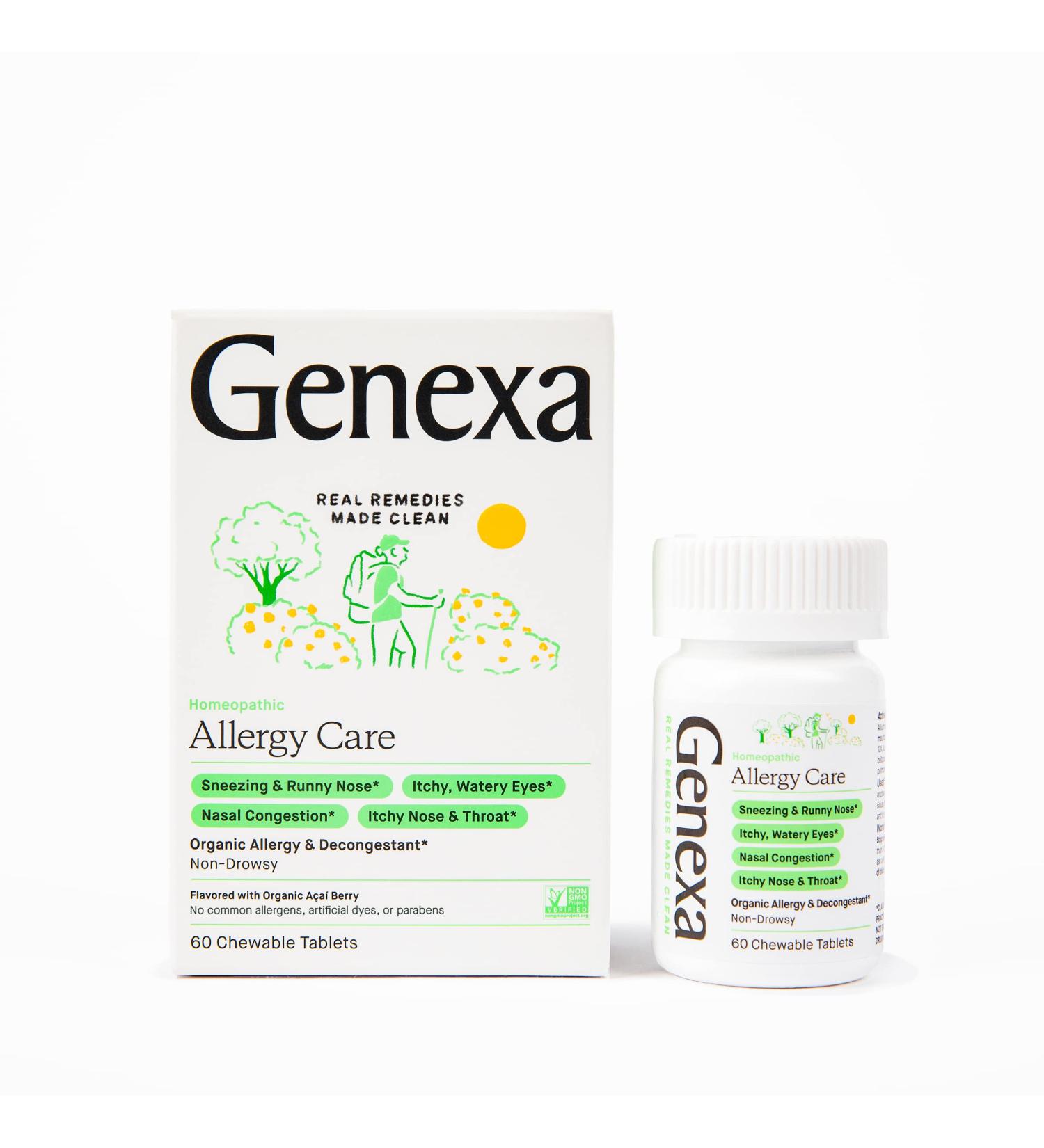 Genexa Allergy-D Organic Acai Berry - 60 Chewable Tablets | Natural Allergy Relief - Buy Online on GoSupps.com