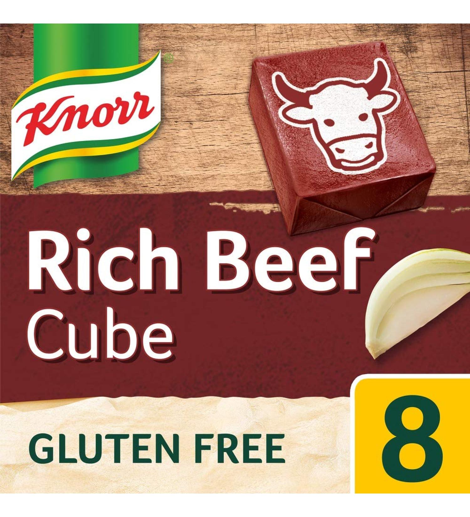 Knorr Rich Beef Stock Cubes 8 x 10g - Premium Flavor Enhancer for Cooking - Buy Online on GoSupps.com