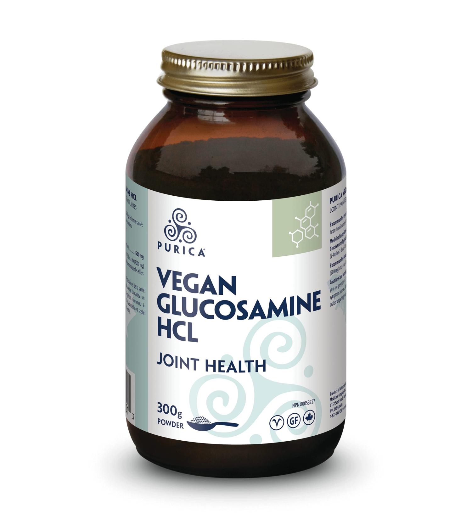 PURICA Glucosamine Hydrochloride Powder 300g - Enhanced Joint Support High Absorption Formula for Men & Women Supports Cartilage & Joint Health Easy to Mix - Buy Online on GoSupps.com