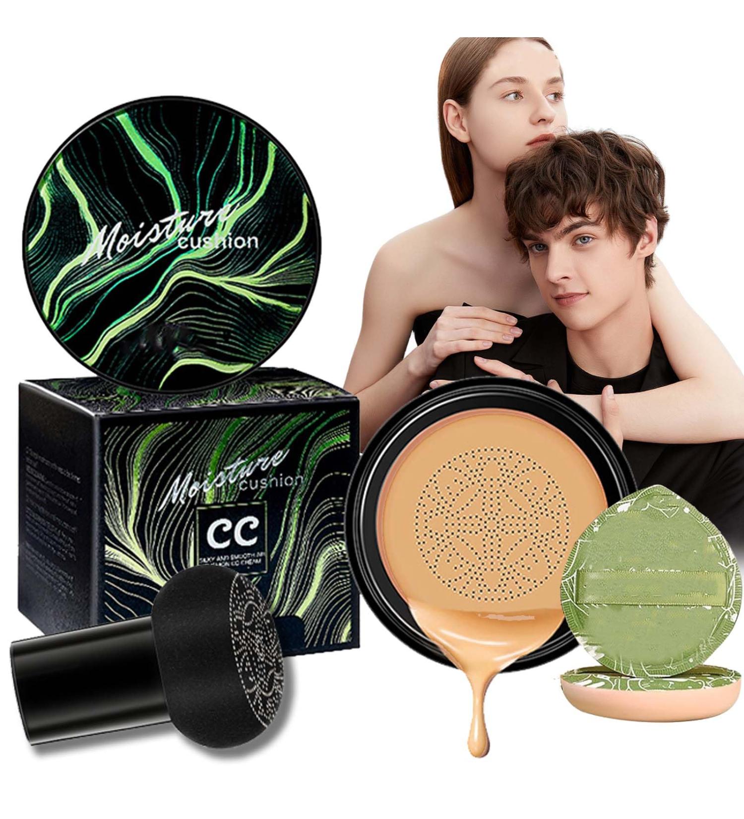 New Mushroom Head Air Cushion CC Cream Air Cushion CC Cream Mushroom Head Air Mushroom Head CC Cream Foundation Long-Lasting Matte Waterproof Moisturizing Concealer (A-05# Light Yellow) - Buy Online on GoSupps.com