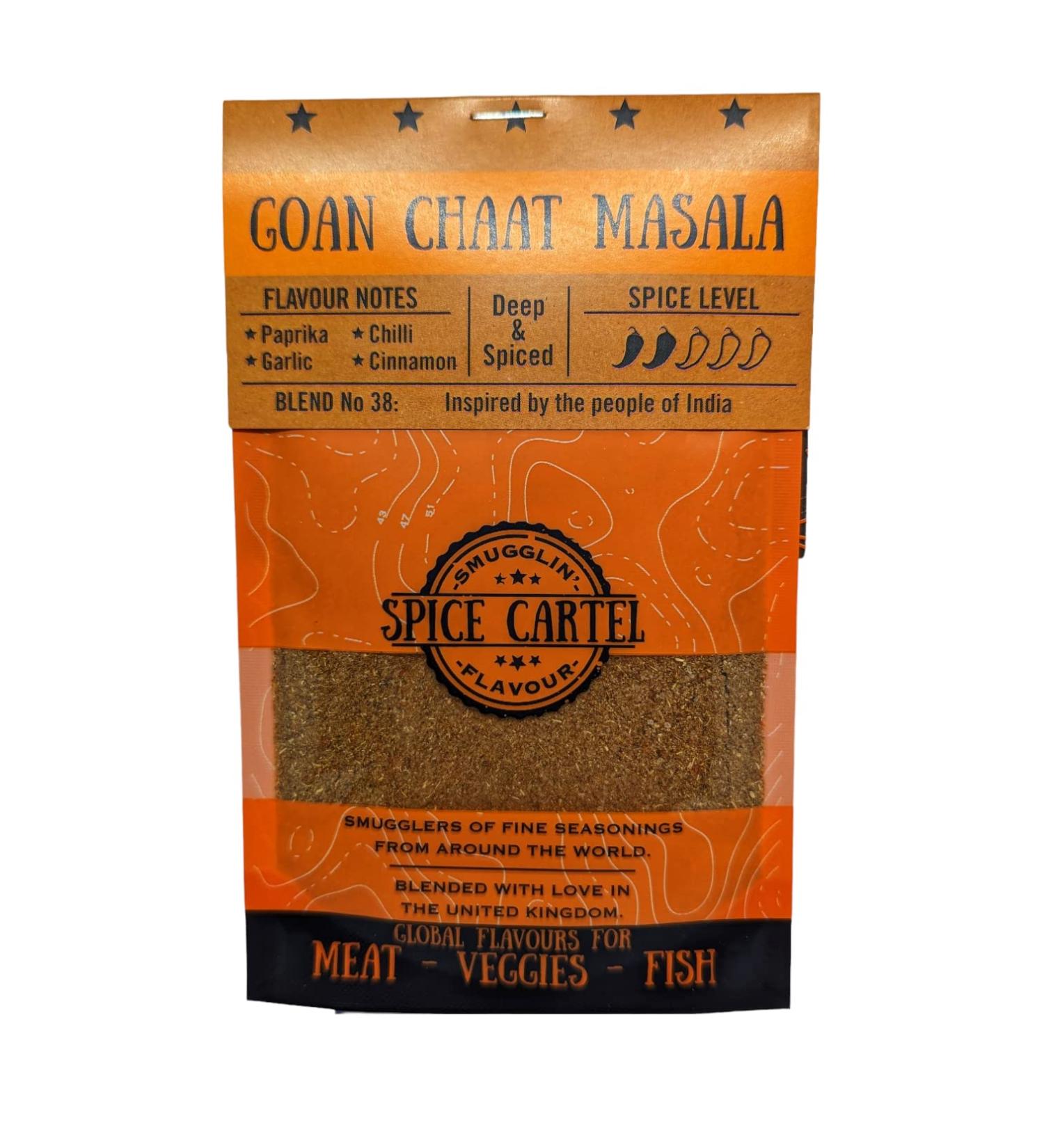 Spice Cartel Goan Chaat Masala Spice Blend | Handcrafted in the UK | 35g Resealable Pouch - Buy Online on GoSupps.com