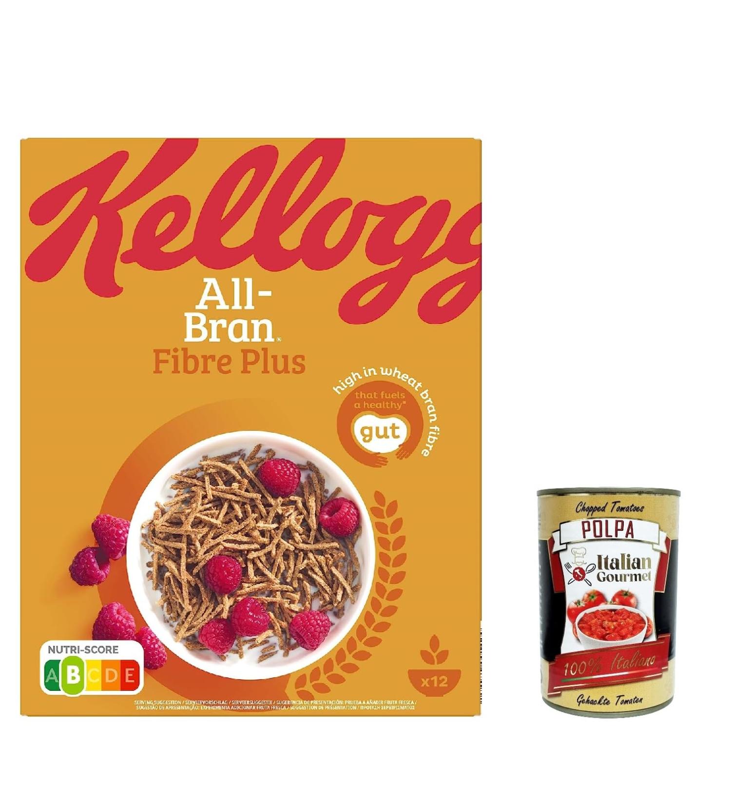 Kellog's Kellogg's All-Brain Membranes with its rich wheat fibres cereals 500 g + Polpa Italian Gourmet 400 g - Buy Online on GoSupps.com
