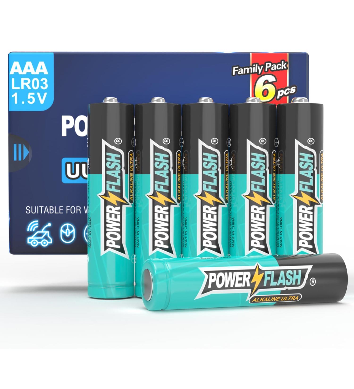 Buy 6 AAA Alkaline Batteries - Long Lasting Power & 10 Year Warranty | Ideal for Home & Office - Buy Online on GoSupps.com