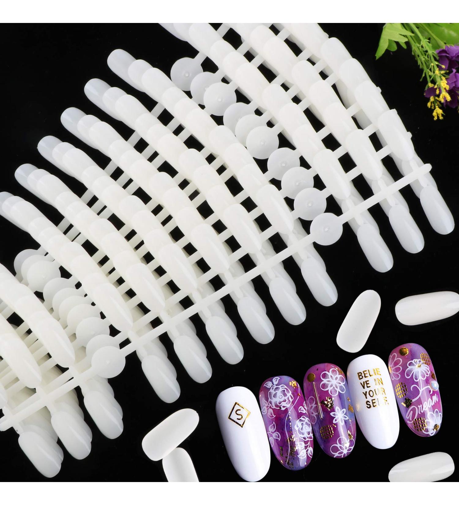 Flofia 240 Nail Art Tips Display - Practice & Presentation Compartment for Nail Polish - Natural Color - Buy Online on GoSupps.com