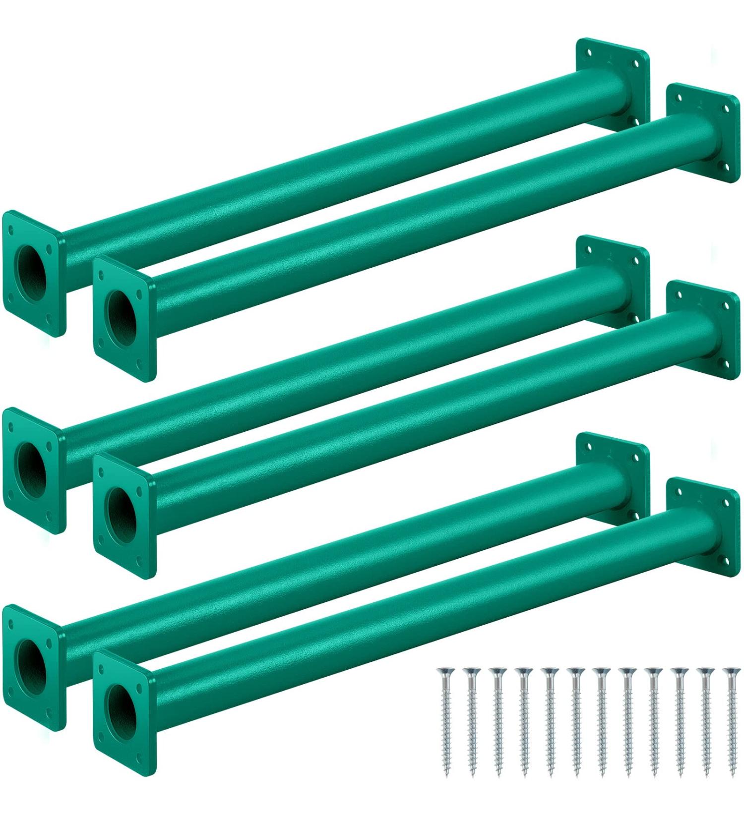6 Monkey Bars Ladder Rungs Playground Set | Outdoor Climbing Kit for Kids | Steel Swing Set Accessory | 16.5 Inch Green Equipment - Buy Online on GoSupps.com