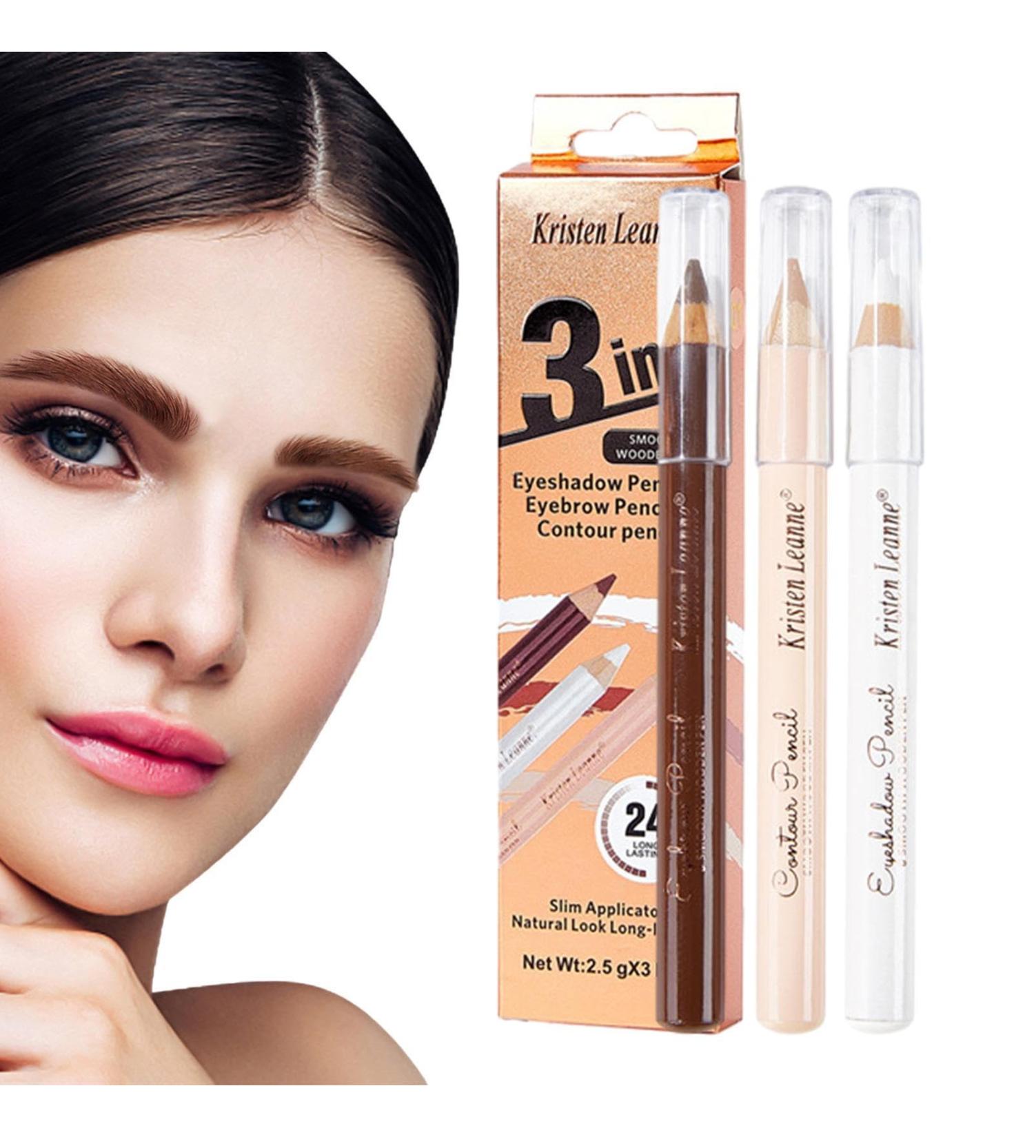 Eyebrow Highlighter Pencil Long-Lasting Brow Tint Eye Liner Silkworm Pencil Combo Eye Makeup Concealing Pencils for Shopping Dating Business Trips Vacation Frifer 2# - Buy Online on GoSupps.com