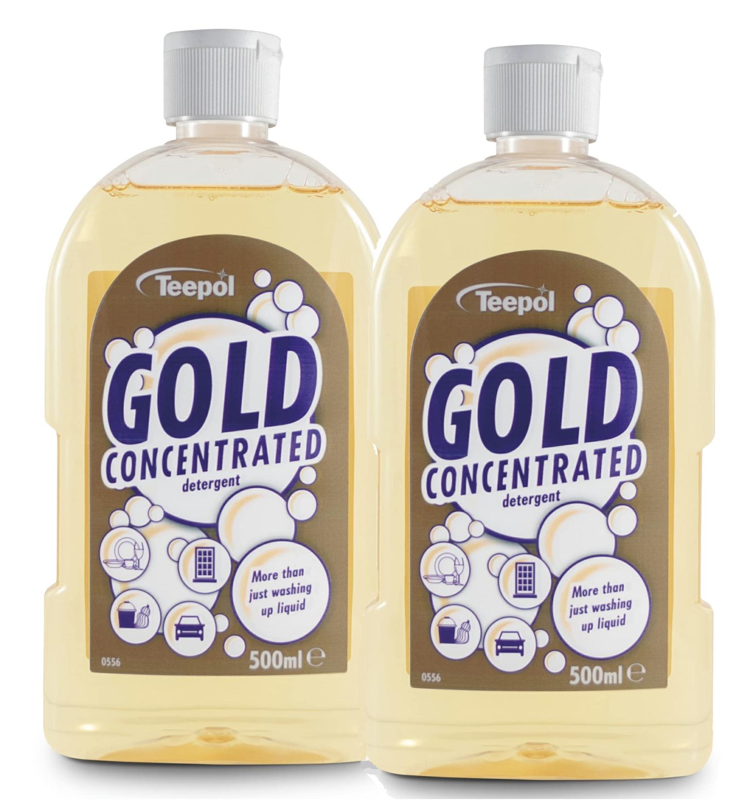 Teepol Gold Concentrated Liquid Detergent (2 x 500ml Multipack) 500 ml (Pack of 2) - Buy Online on GoSupps.com