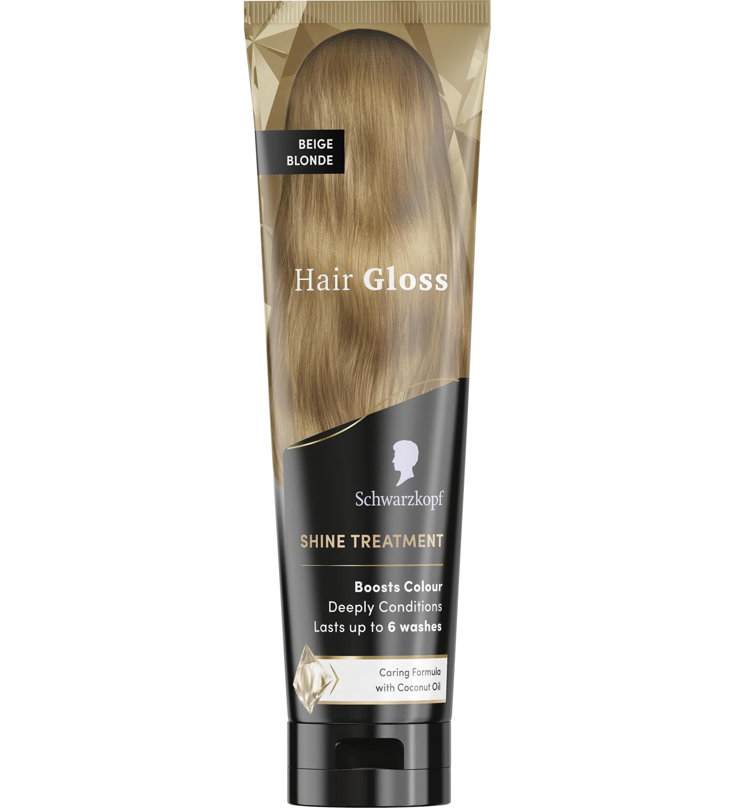 Schwarzkopf - Hair Gloss Coloration - Shine Treatment - Color Reviver - Instantly Detangles - Temporary Coloring - Nourishing Coconut Oil - Beige Blonde - 150ml - Buy Online on GoSupps.com