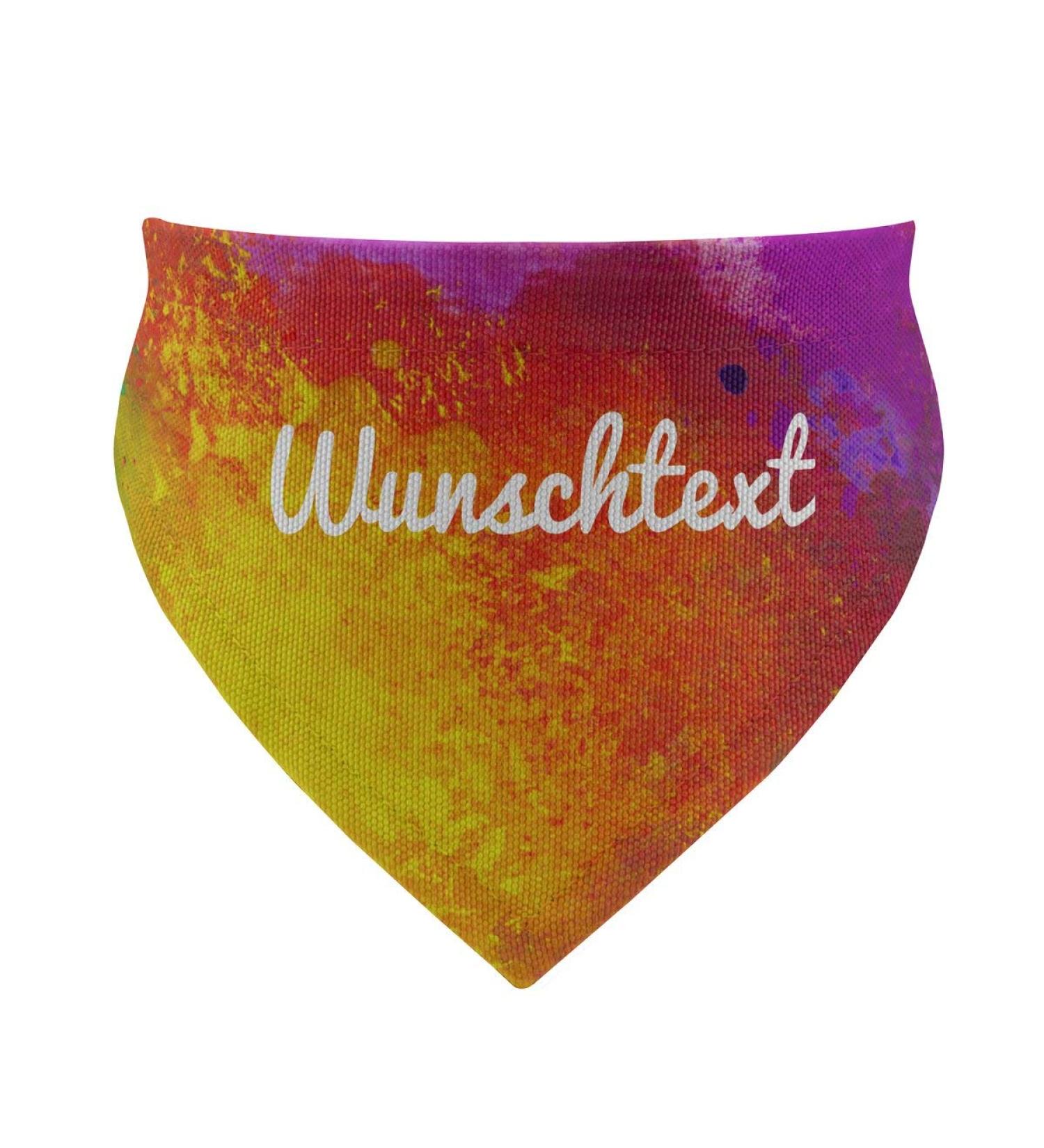 Buy printplanet Dog Scarf with Custom Name - Colorpaint Design Size M - Ideal for Stylish Dogs - Buy Online on GoSupps.com