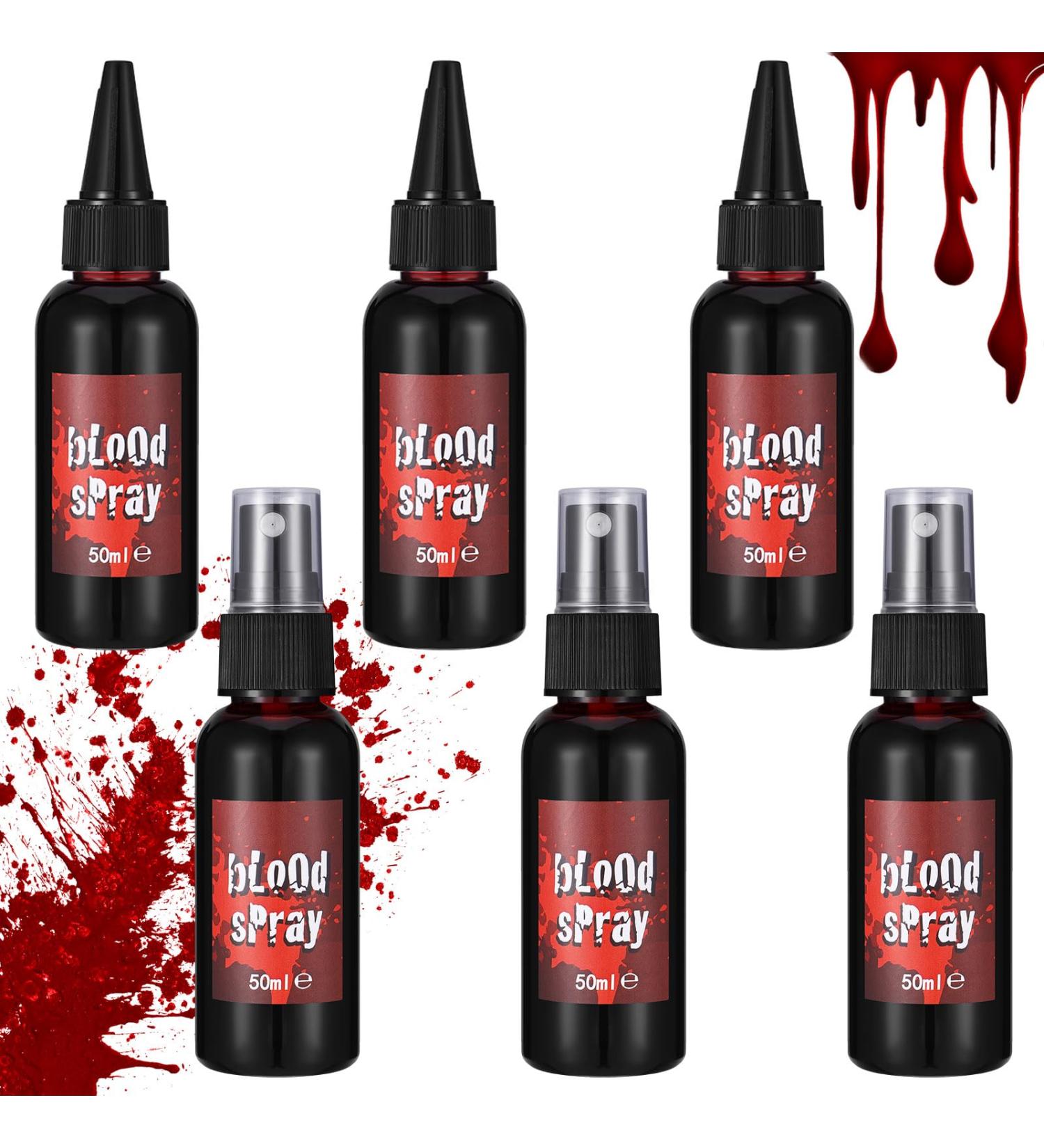 Realistic Halloween Fake Blood Makeup Kit - Washable Red Blood Spray for Cosplay & Parties - Zombie Vampire Monster | Set1 - Buy Online on GoSupps.com