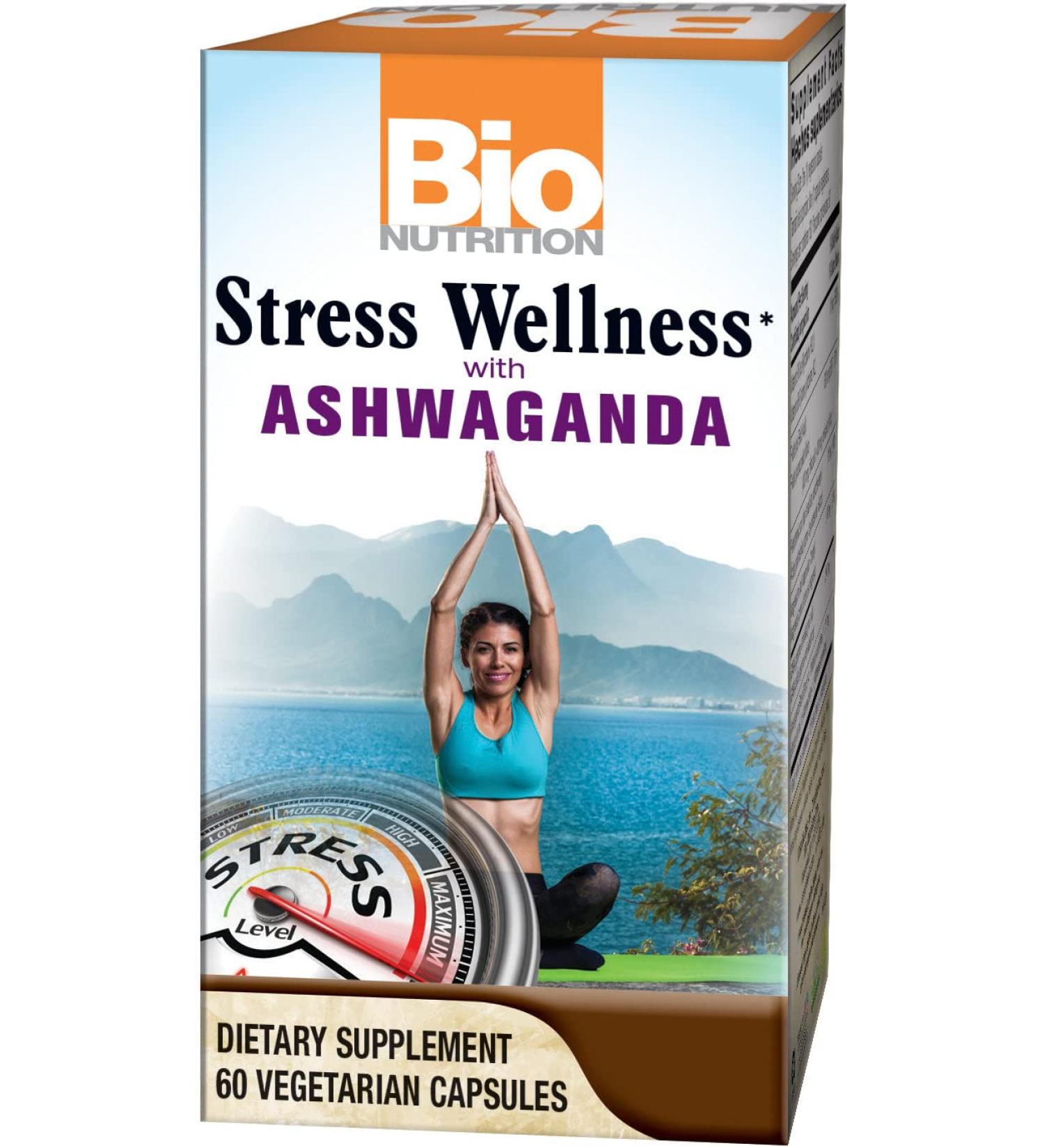 Bio Nutrition Stress Wellness with Ashwagandha 60 Vegetarian Capsules
