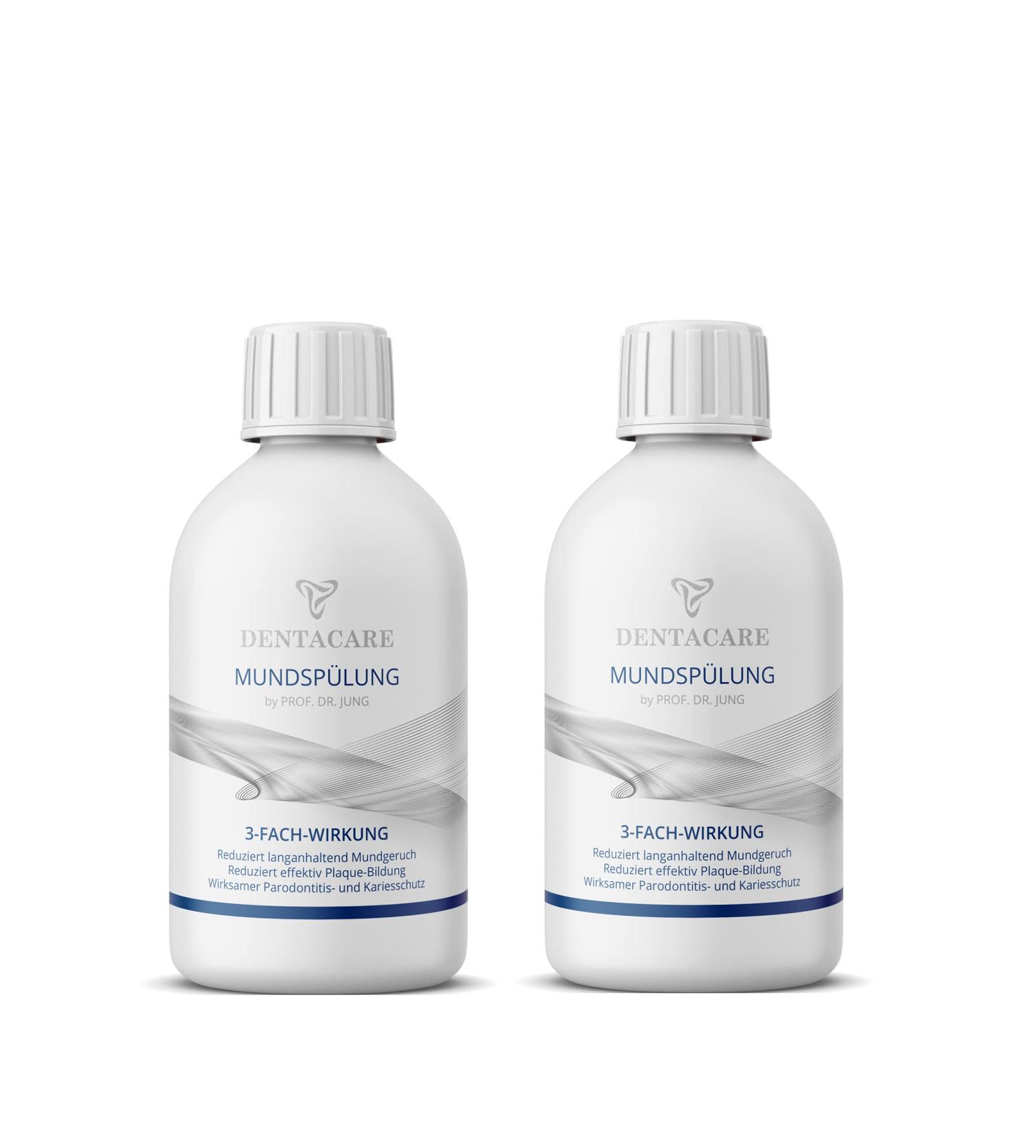 Buy Dentacare Antibacterial Mouthwash 2x250ml - Reduce Bad Breath Plaque Periodontitis & Caries Protection - Prof. Dr. Young - Buy Online on GoSupps.com