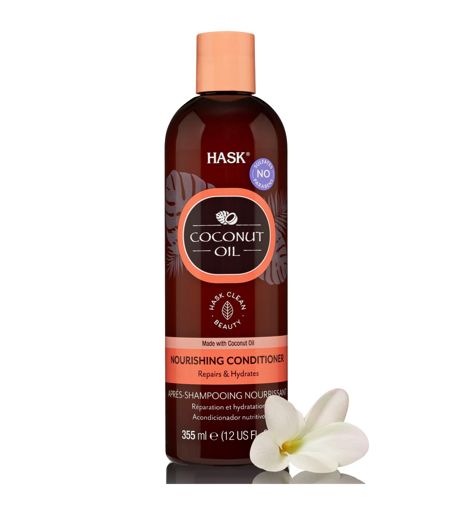 Hask Conditioner Monoi Coconut Oil - Nourishing Hair Treatment 355 ml | Best for Healthy Shiny Hair - Buy Online Now - Buy Online on GoSupps.com