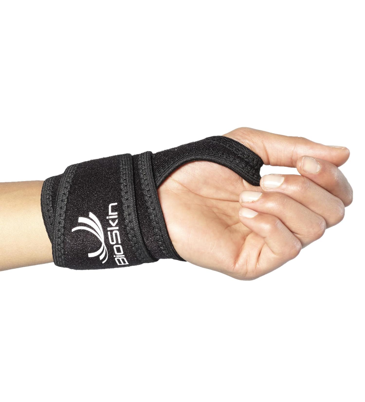 BIOSKIN Wrist Compression Wrap - Best Support for Carpal Tunnel Arthritis & Weight Lifting | Hypoallergenic Wrist Brace - Buy Online on GoSupps.com