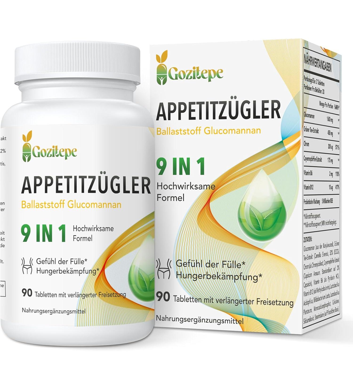 Highly Effective Glucomannan 1500mg Fat Burner & Appetite Suppressant with Green Tea Extract - 1 Month Supply for Weight Management & Hunger Control - Buy Online on GoSupps.com