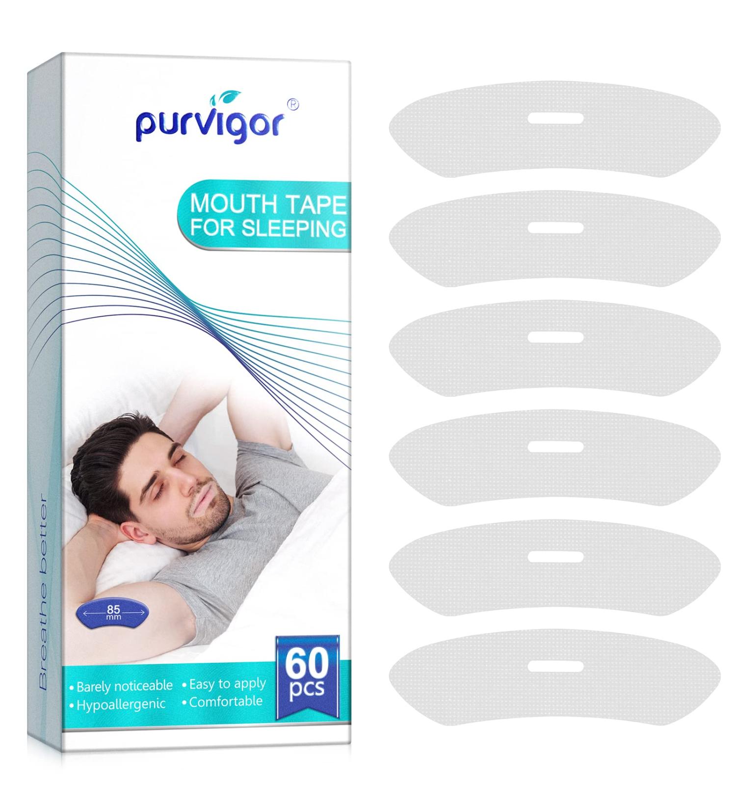 Mouth Tape 60 PCS for Better Sleep and Snoring Relief | Gentle Sleep Strips for Improved Nose Breathing | Stop Drooling and Enhance Nighttime Rest | Customizable for Your Mouth Shape - Buy Online on GoSupps.com