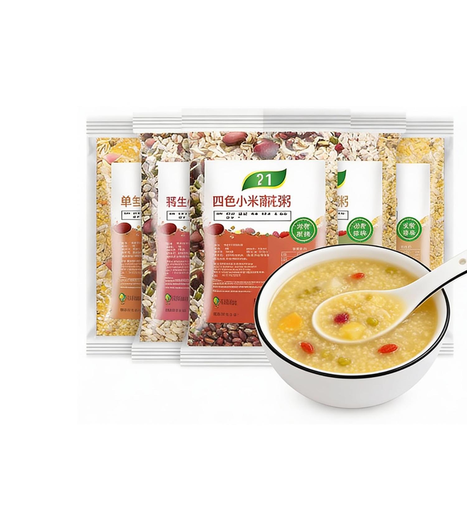 Paquet De 42 C r ales De Petit-d jeuner Base De Bouillie De Grains M lang s 75 G Par Sachet Approvisionnement De 42 Jours Repas Sain V g talien Facile Cuisiner Pr t En Quelques Minutes - Buy Online on GoSupps.com