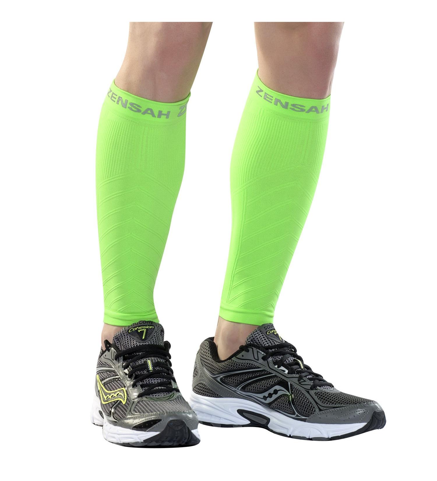 Meta Title: Zensah Small-Medium Neon Green Compression Arm Sleeves - Buy Online on GoSupps.com
