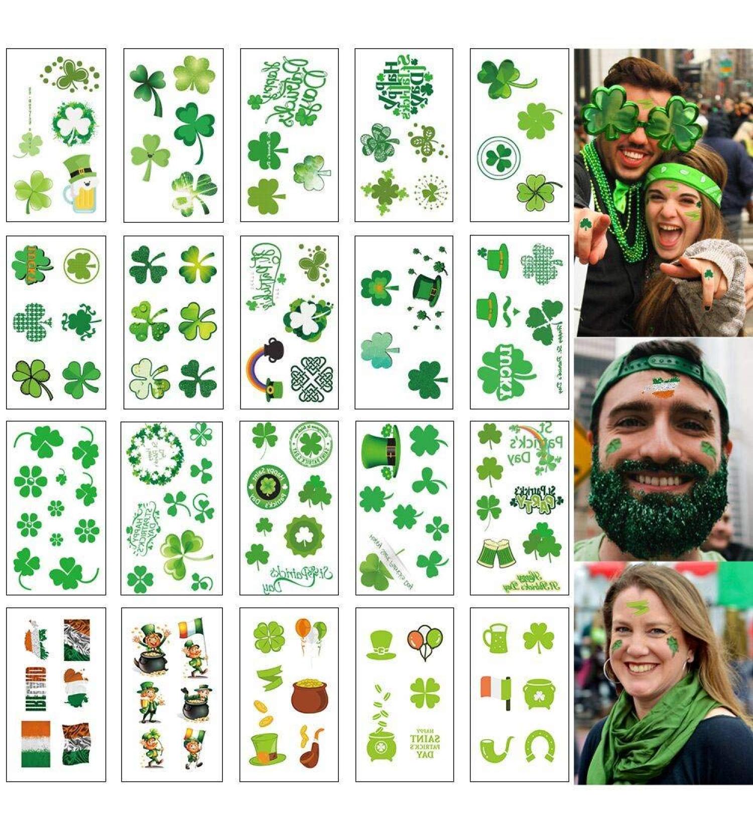 DARKLATER St. Patrick's Day Shamrock Temporary Tattoos - Perfect Mother's Day Gift for Mom - Buy Online on GoSupps.com