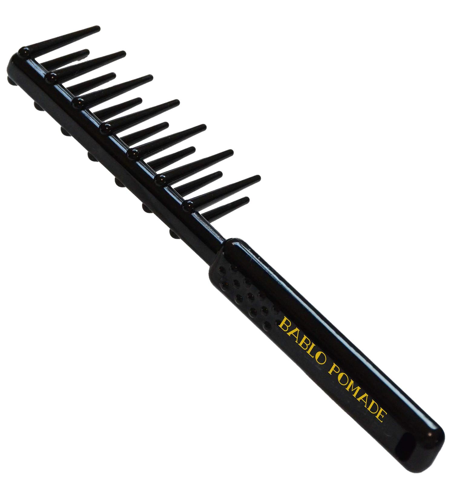 BABLO POMADE Wide Tooth Grooming Comb for Men - Made in Japan, Ideal for Curly Hair, Wet Sets, Styling, and Straightening - Buy Online on GoSupps.com