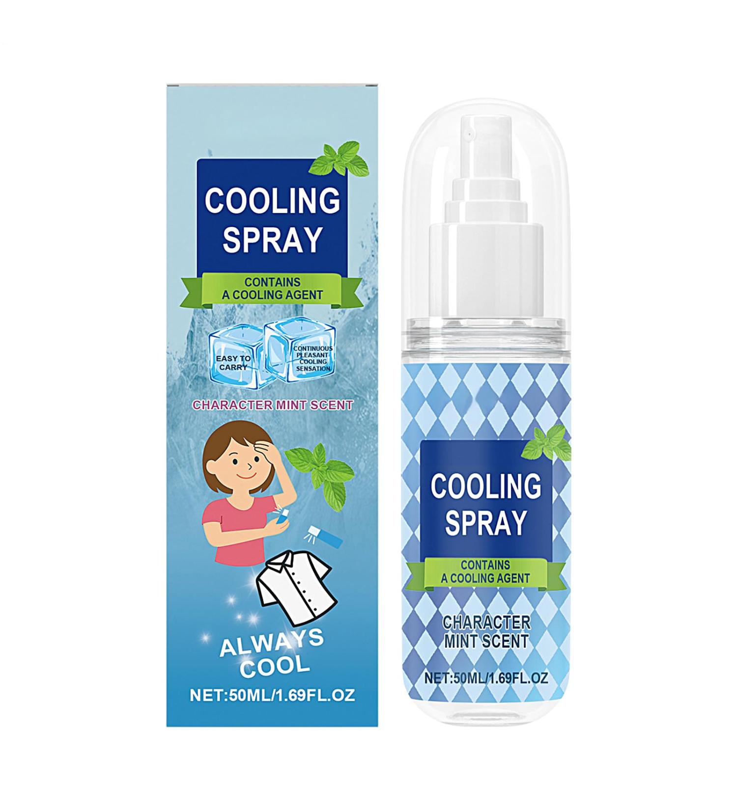 Facial Cooling Spray Cooling Mist Peppermint Extract Refreshment Hydrating Formula Moisturizing UV Protection for Daily Outdoor Travel Sports Beach Use 4.8x1.38 Inches 50ml - Buy Online on GoSupps.com