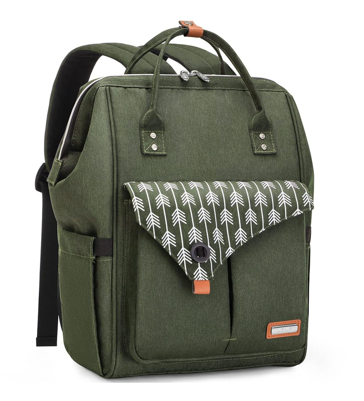 Lekebaby Dark Green Diaper Backpack - Multifunctional Large Capacity Baby Bag with Diaper Pad for Travel | Ideal for On-the-Go Parents - Buy Online on GoSupps.com