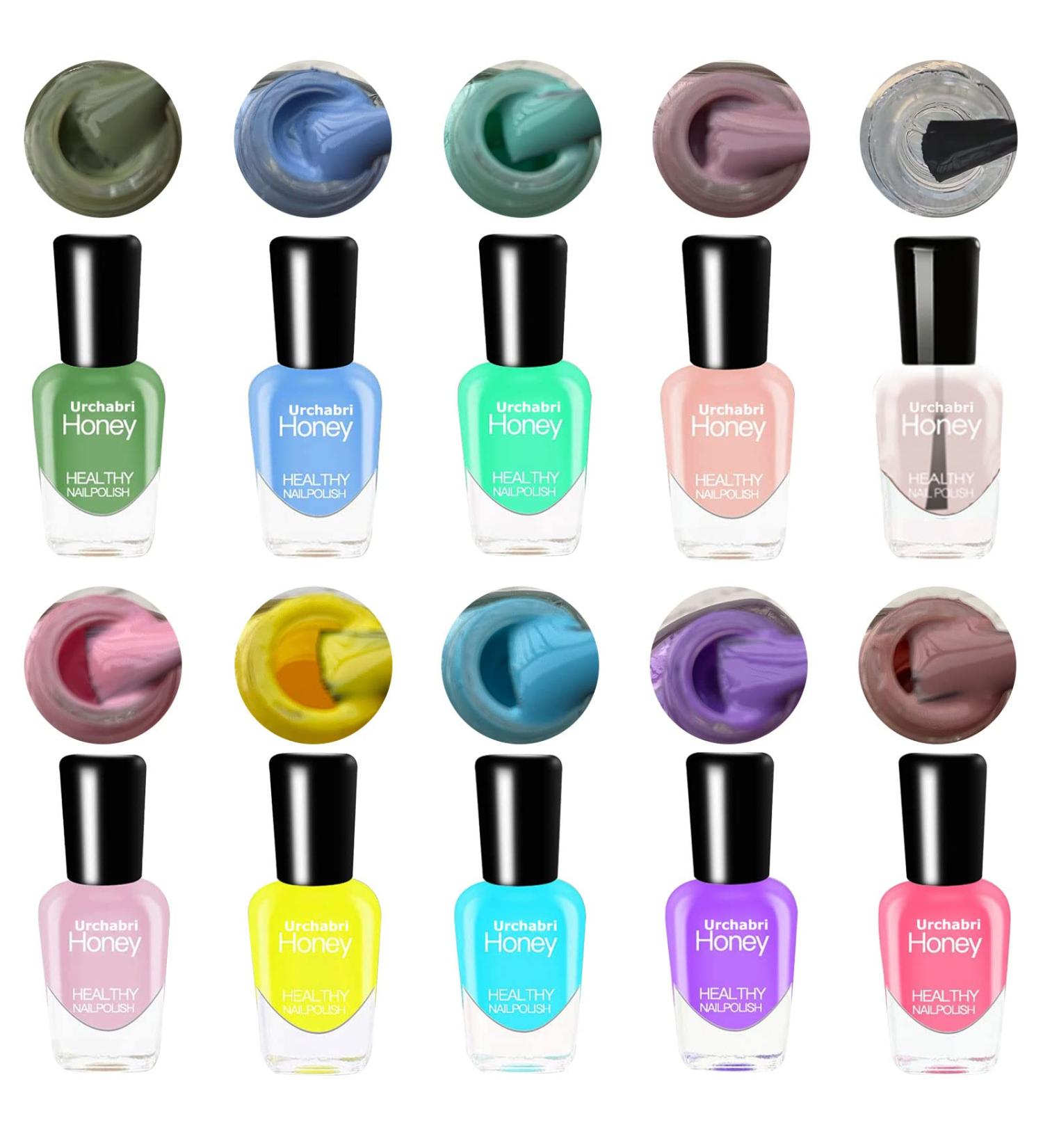 Urchabri Kids Nail Polish Set - Non Toxic, Fast Drying, Peel Off Nail Polish - Birthday Gift for Girls Ages 3+ | GS10-4 - Buy Online on GoSupps.com