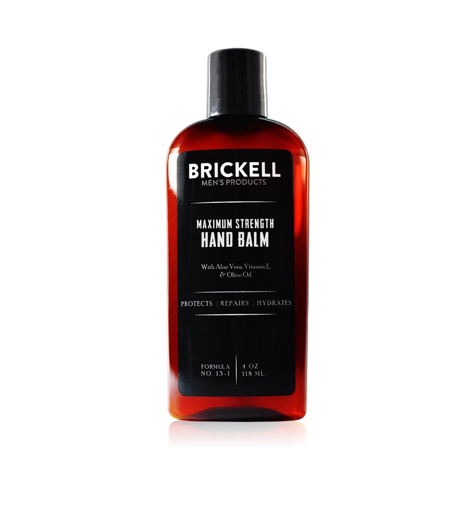 Brickell Men's Maximum Strength Hand Lotion - Natural & Organic, Fast-Absorbing with Vitamin E, Shea Butter, and Jojoba - Unscented 4 Fl Oz - Buy Online on GoSupps.com