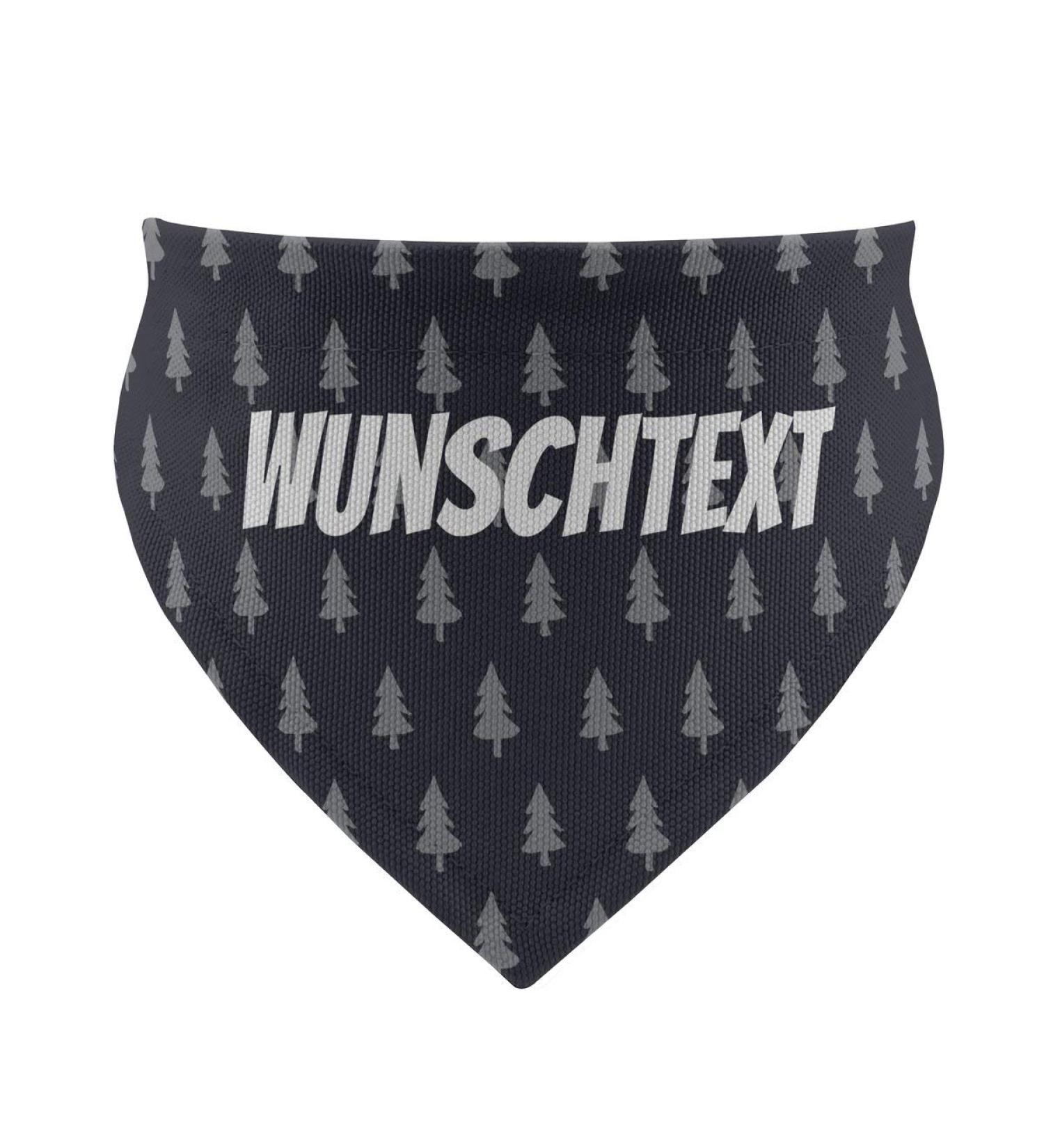 Buy printplanet Dog Scarf with Custom Name - Trees Dark Blue Design - Size M - Perfect for Stylish Pups - Buy Online on GoSupps.com