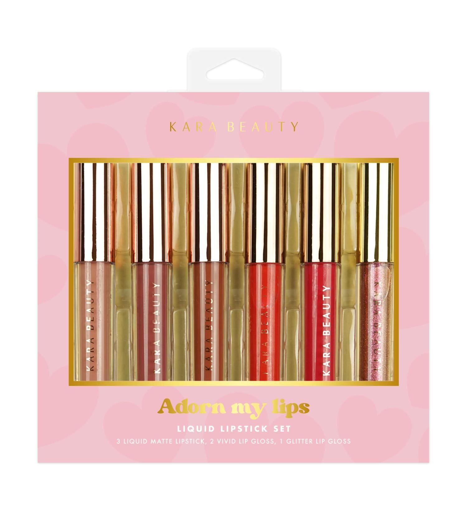 Kara Beauty Adorn My Lips 6 Piece Liquid Lipstick Gift Set | International Shipping Available - Buy Online on GoSupps.com