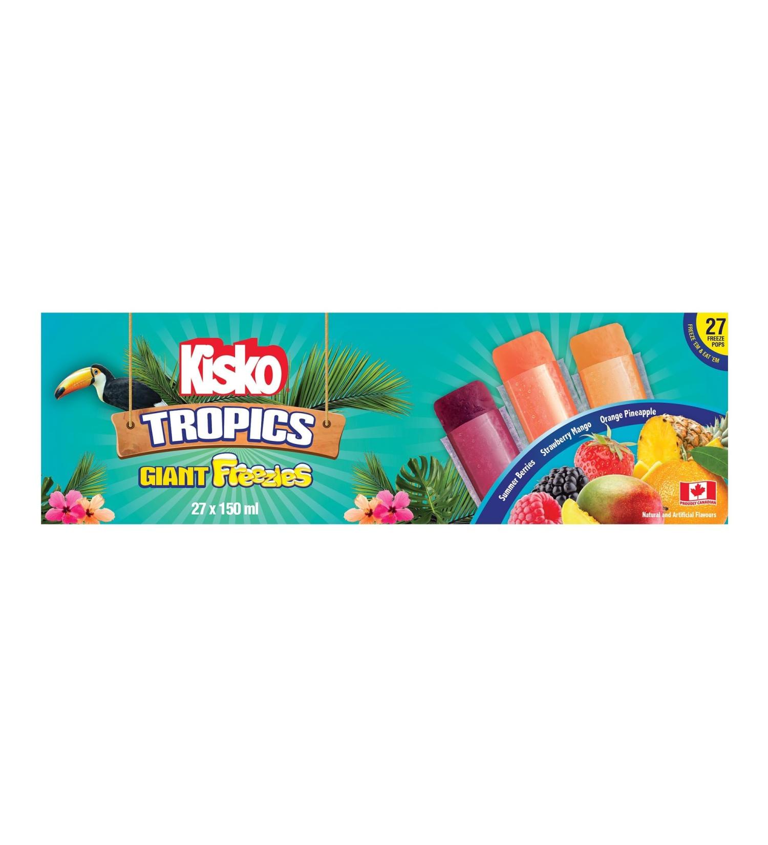 Kisko Tropics Giant Freezies 27 x 150ml - Buy Online on GoSupps.com