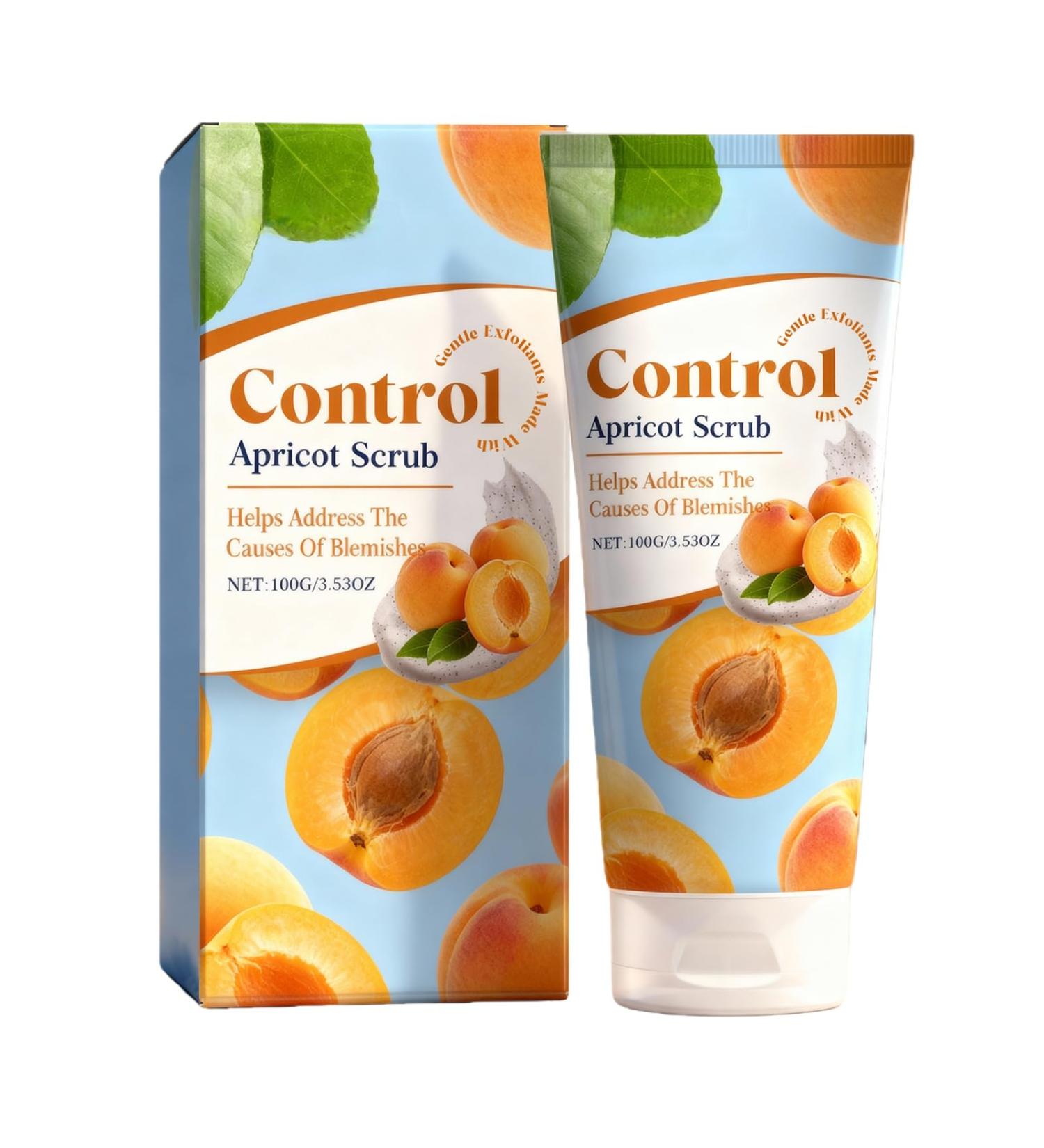 Daily Use Apricot Facial Scrub - Gentle Exfoliating Face Wash for Men & Women Deep Cleans Pores & Improves Skin Texture Hydrating & Non-Drying Formula 100g All Skin Types - Buy Online on GoSupps.com
