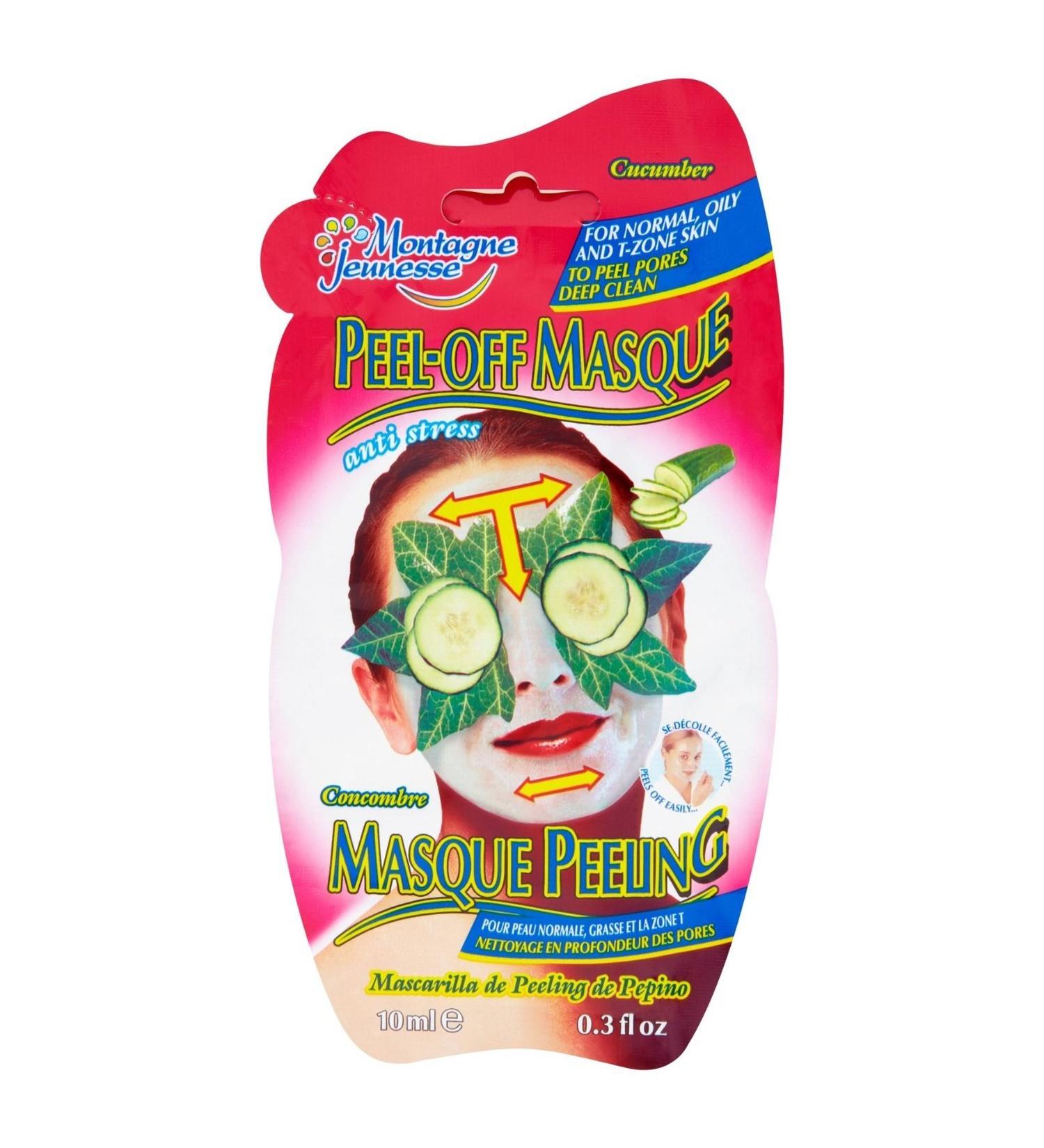 3 Sachets of Montagne Jeunesse 7th Heaven Peel-Off Face Mask Cucumber 10ml for Combination & Normal Skin