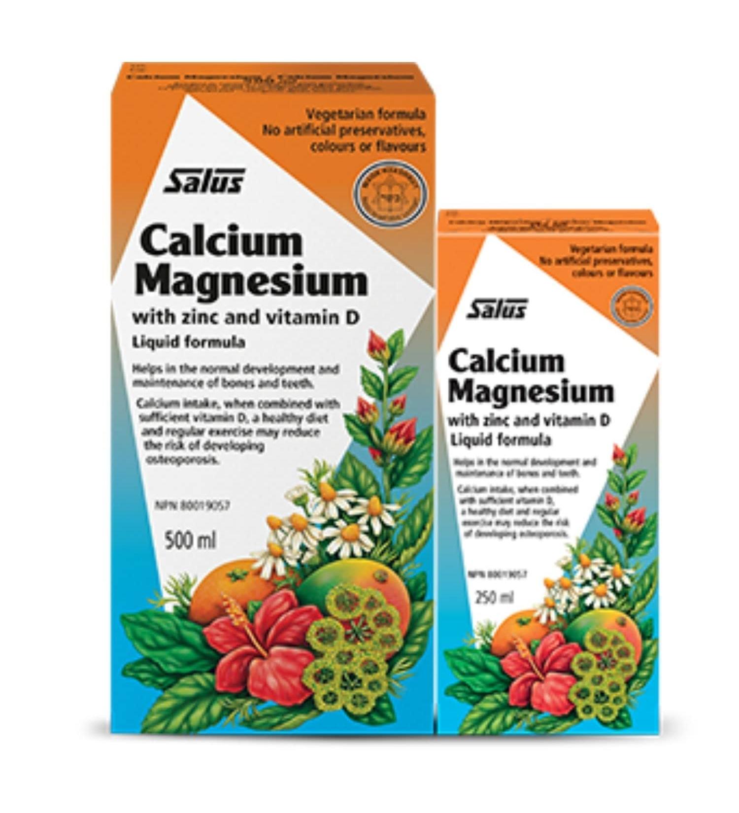 Salus Calcium Magnesium Liquid Herbal and Mineral Supplement Bonus Pack (500ml+250ml) - Buy Online on GoSupps.com