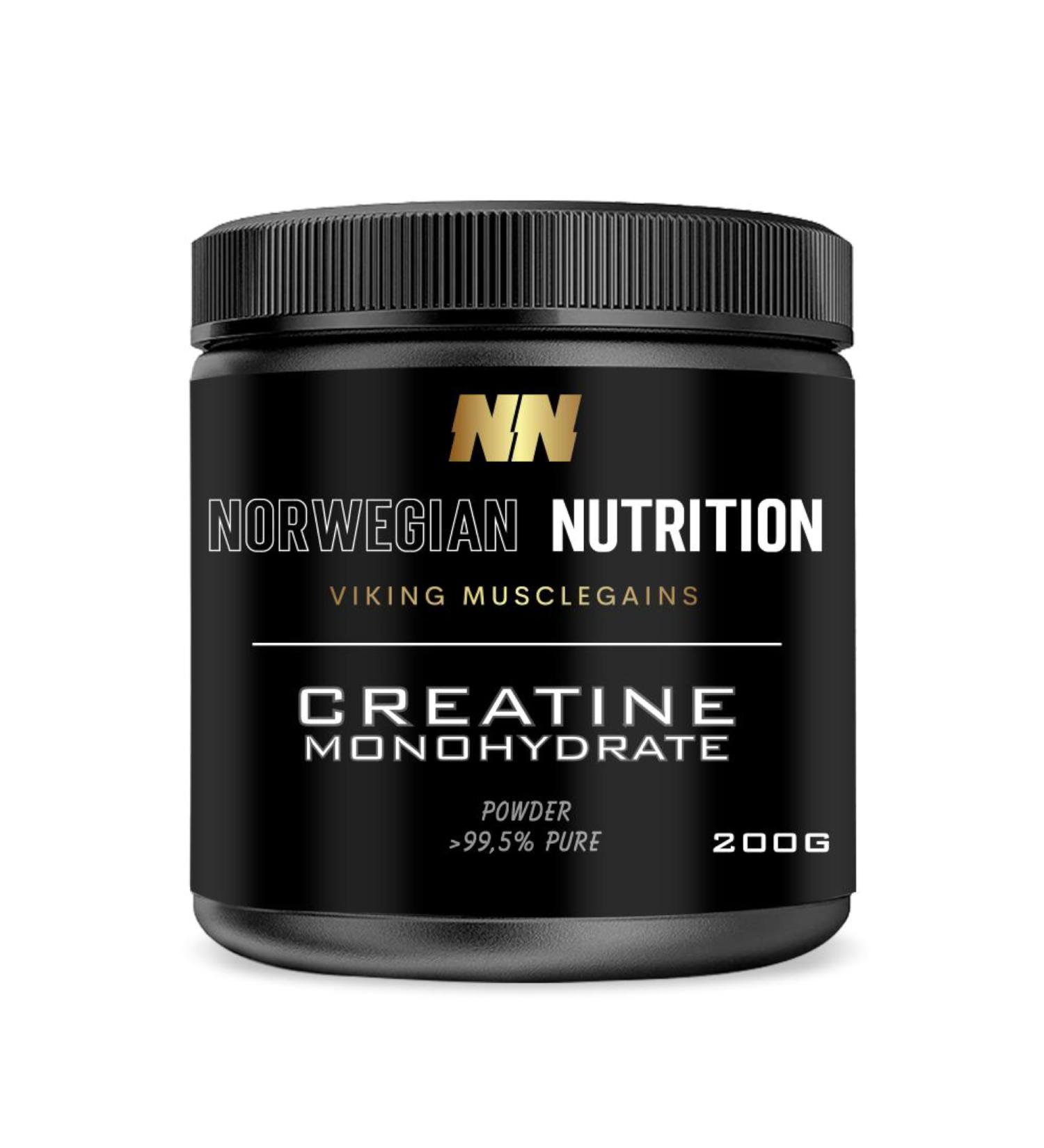 Cheap Creatine - Norwegian Nutrition - Keto Vegan Unflavored - 200 Grams