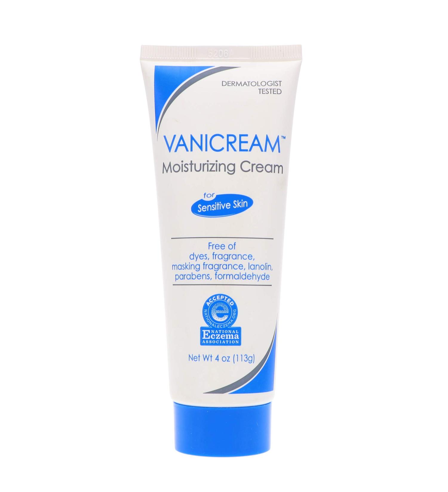 Vanicream Sensitive Skin Moisturizing Cream 4oz - Gentle Hypoallergenic Formula - Buy Online on GoSupps.com