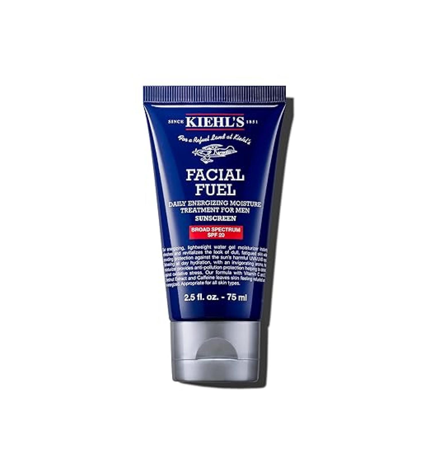 Kiehl's Facial Fuel Moisturizer SPF 20 for Men | Energizing Non-Greasy Hydrating Lotion with Caffeine Vitamin C & E | 2.5 Fl Oz - International Shipping Available - Buy Online on GoSupps.com