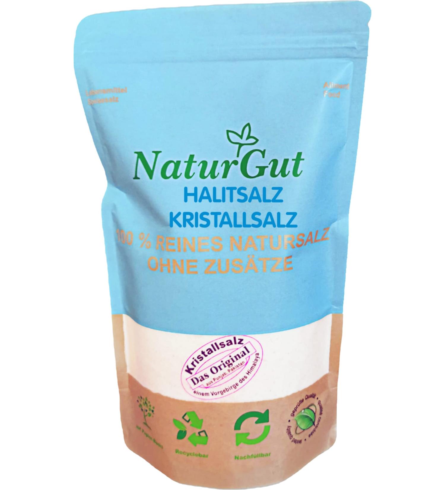 NaturGut Sensecare Crystalline Halite Salt from a Himalayan Promontory Punjab/Pakistan 500g Pure Halite Salt