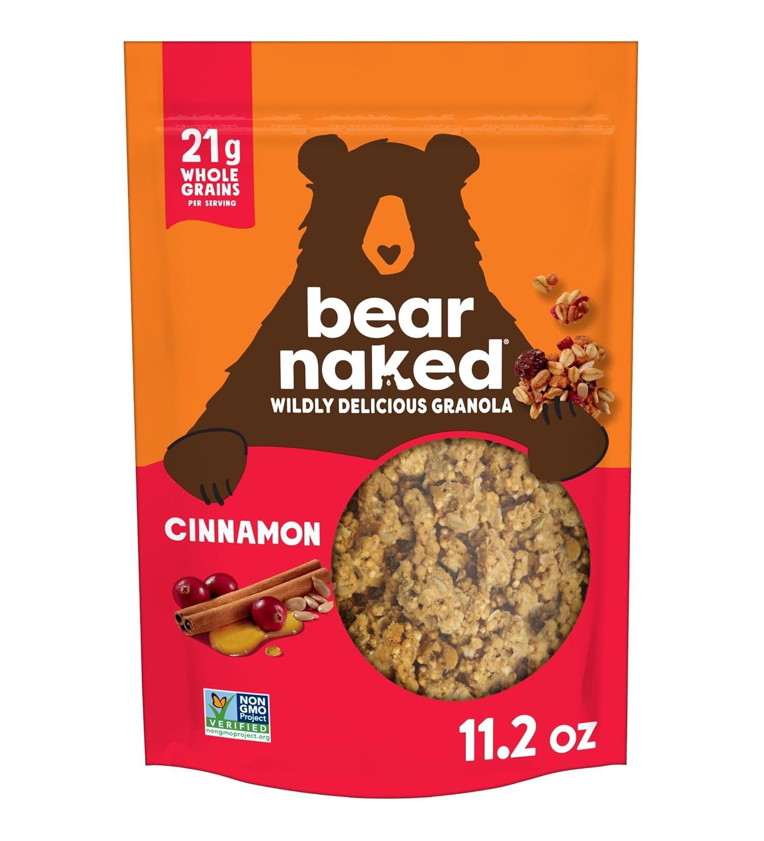 Bear Naked Granola Cereal Vegetarian Breakfast Snacks with Protein Original Cinnamon 11.2oz Bag (1 Bag) - Buy Online on GoSupps.com