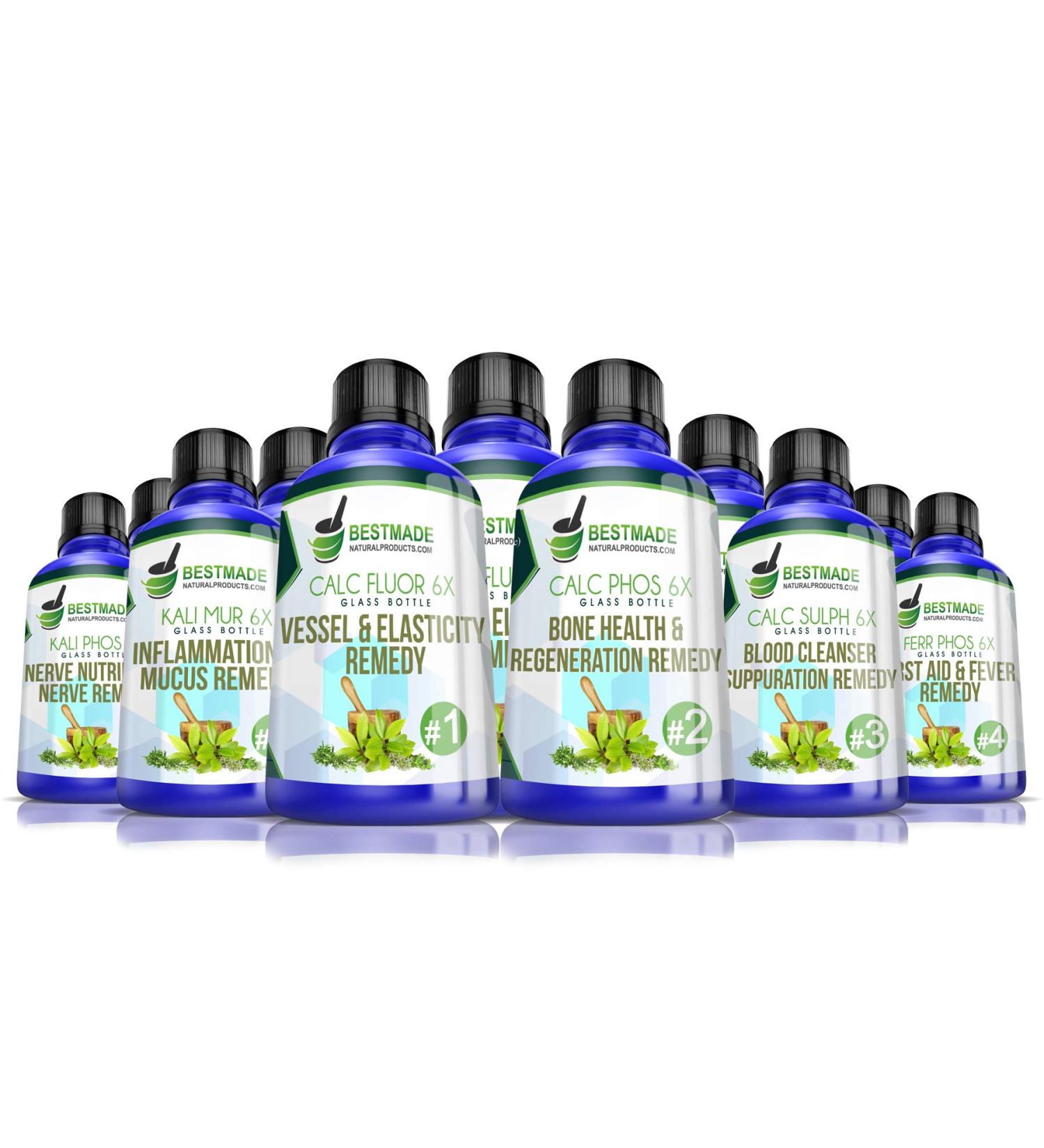 Buy Classic Tissue Cell Salt Kit - All 12 Schussler Remedies in Glass Bottles for Immune Support & Cellular Nutrition | International Shipping - Buy Online on GoSupps.com