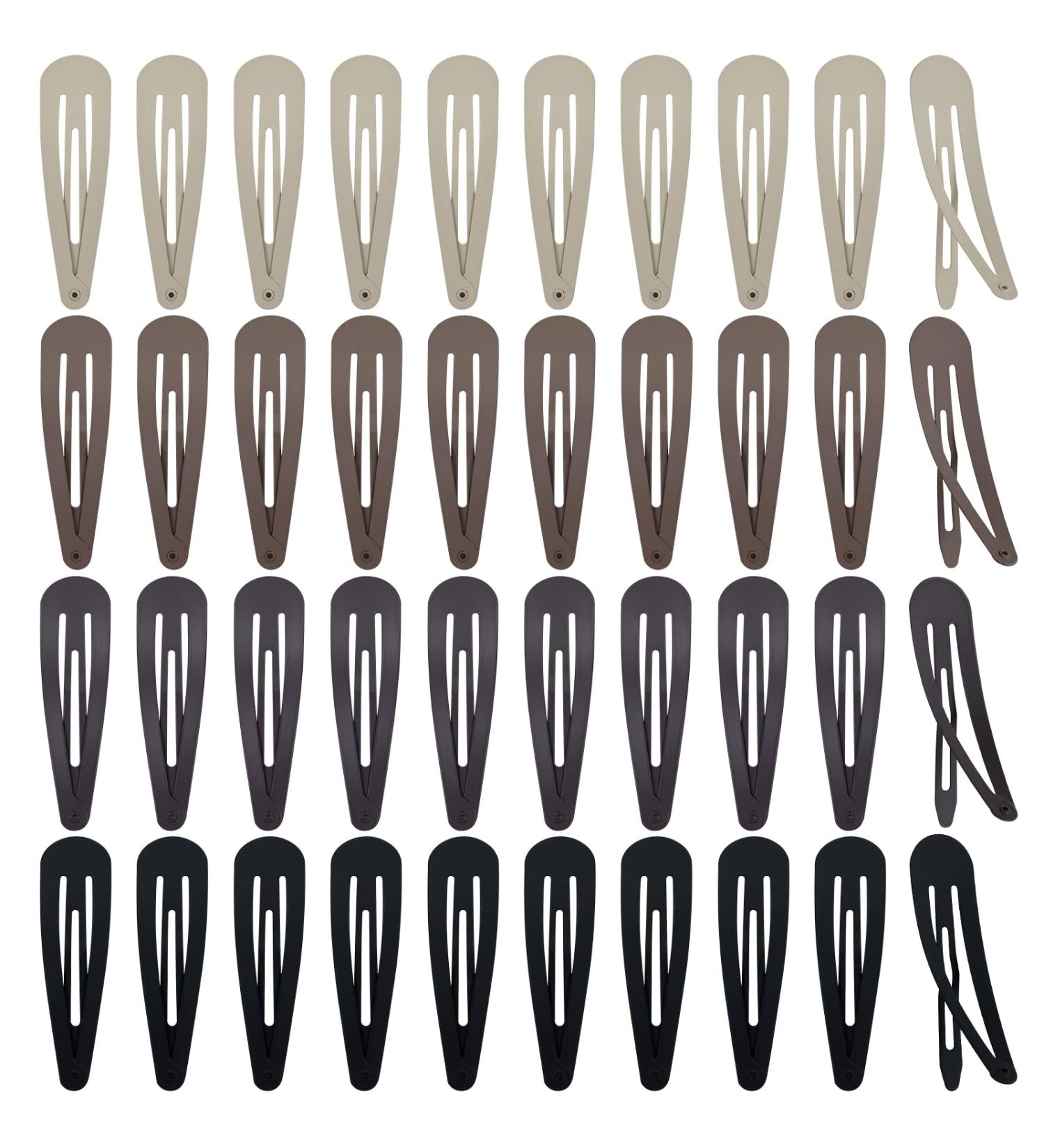 Cinaci 40 Pieces 6.8cm/2.7" Big Plain Blank DIY Craft Metal Water Drop Snap Hair Clips Barrettes Non Slip Bang Holders Hair Pins Accessories for Women Girls Teens Kids - Buy Online on GoSupps.com