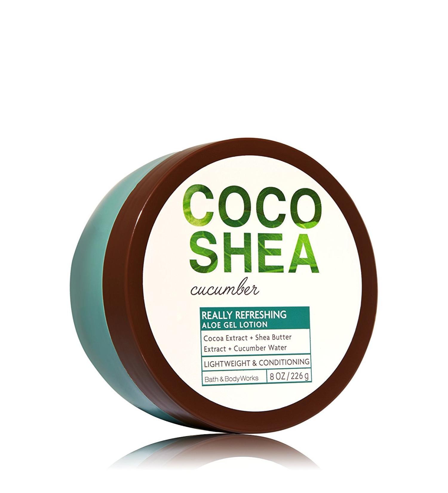 Bath and Body Works Signature Collection Coco Shea Cucumber Aloe Gel Lotion 8 Ounce Coco Shea