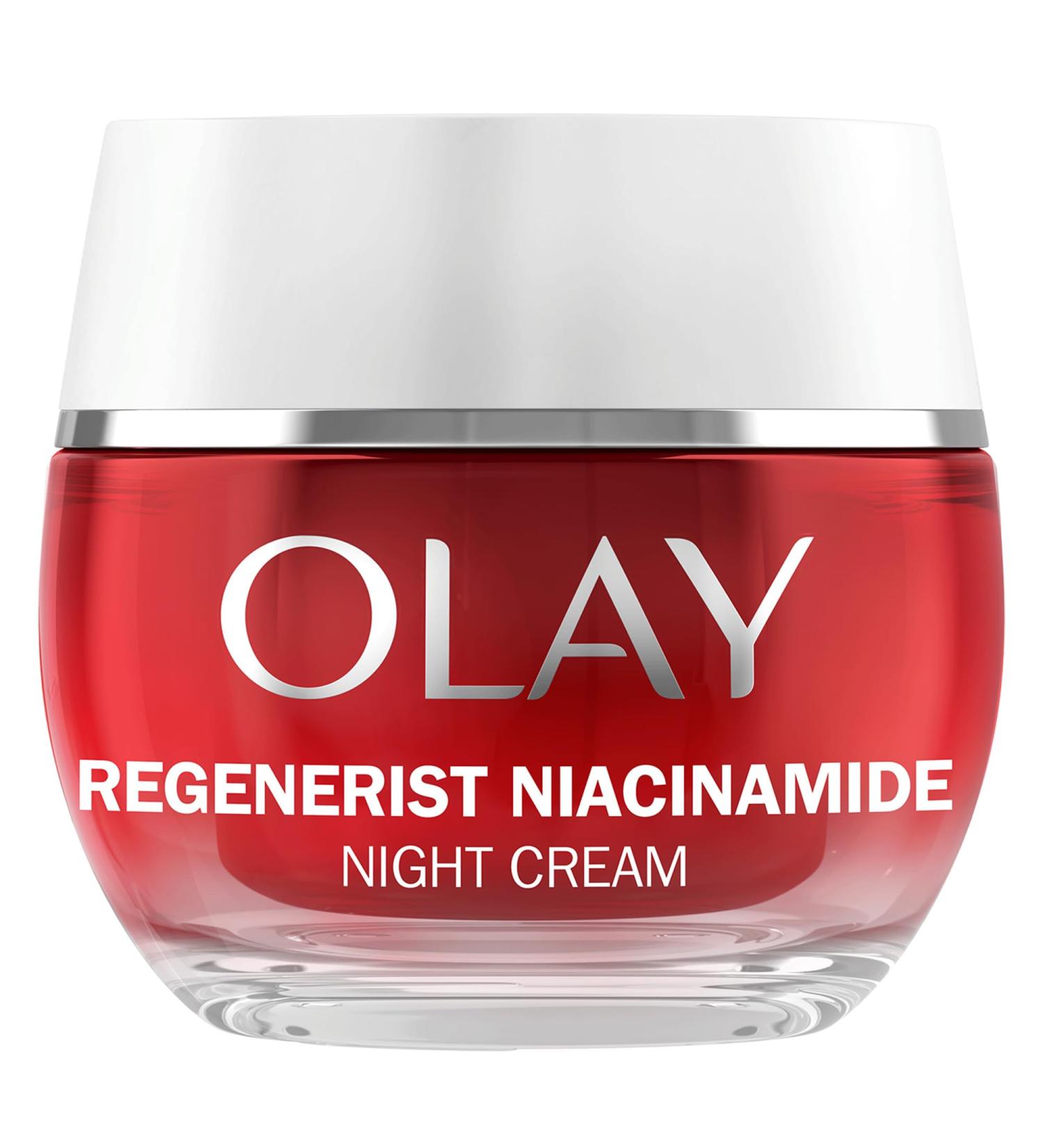 Olay Regenerist Niacinamide Night Cream Face Moisturiser Skincare with Niacinamide 99% Purity Antioxidant Vitamin E and Shea Butter. Anti Aging Skin Care: Renews Firms and Hydrates. 50ml - Buy Online on GoSupps.com