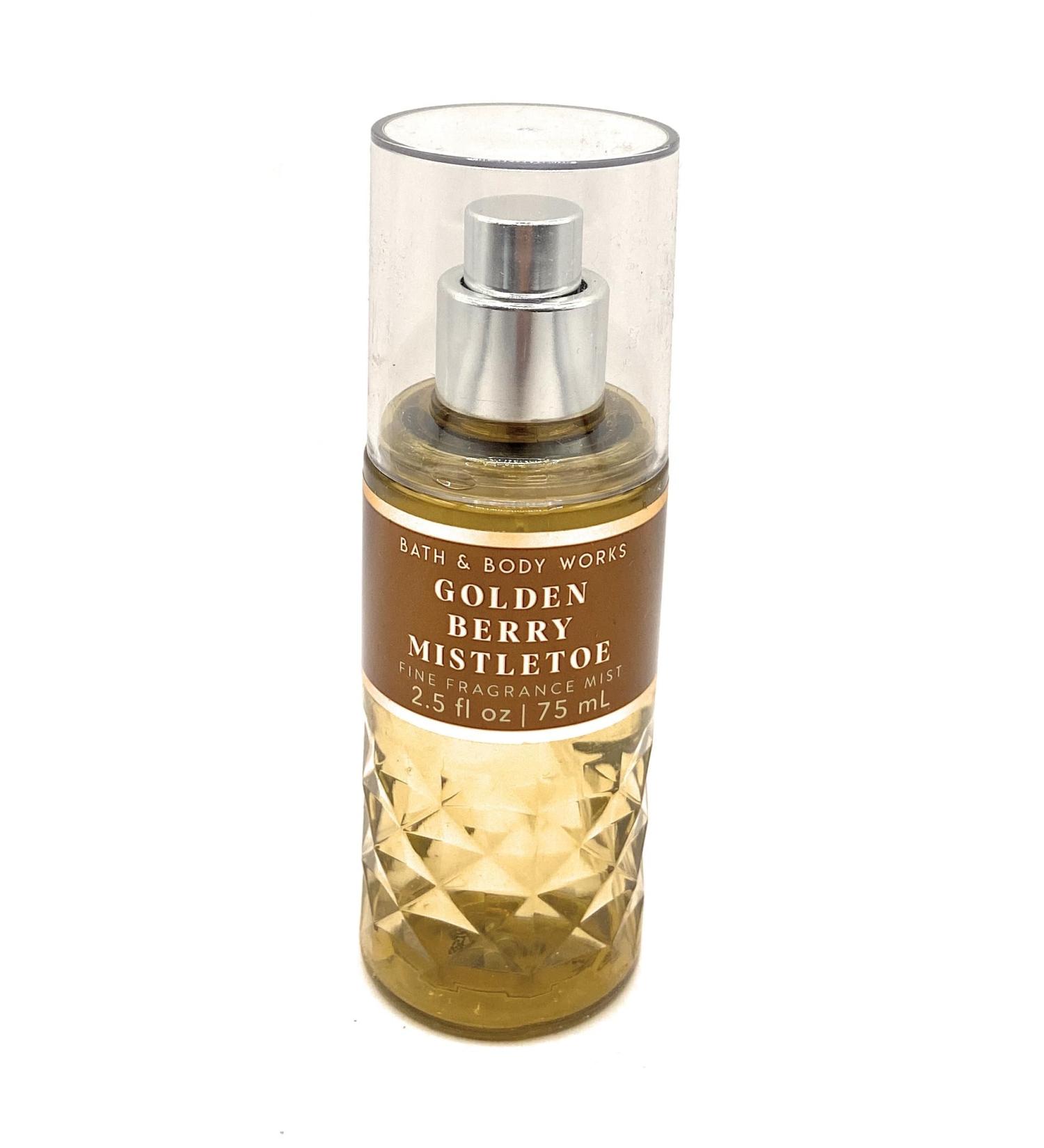 Bath and Body Works Golden Berry Mistletoe 2.5 Fluid Ounce Travel Size Body Spray (2023 Limited Edition)