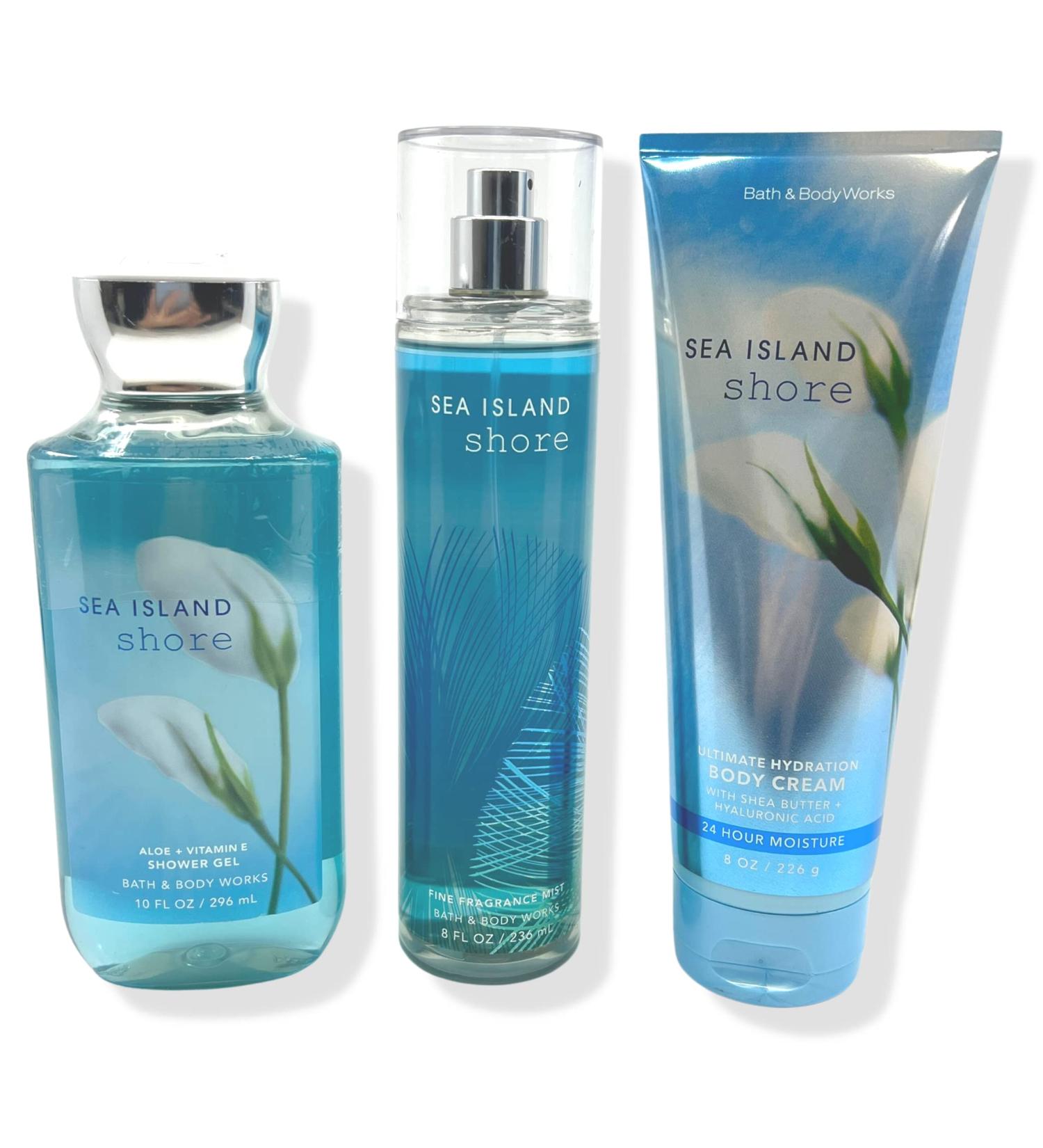 Shop Sea Island Shore 3-Piece Bath & Body Bundle - Fine Fragrance Mist Shower Gel & Body Cream International Shipping Available - Buy Online on GoSupps.com