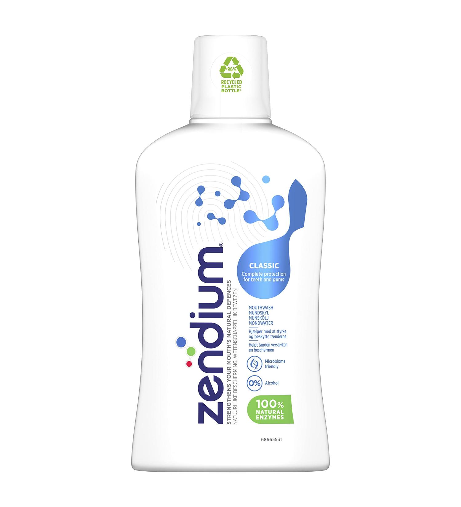 Zendium Mouthwash 500ml - Strengthen & Protect Tooth Enamel | Daily Oral Hygiene Essential - Buy Online on GoSupps.com
