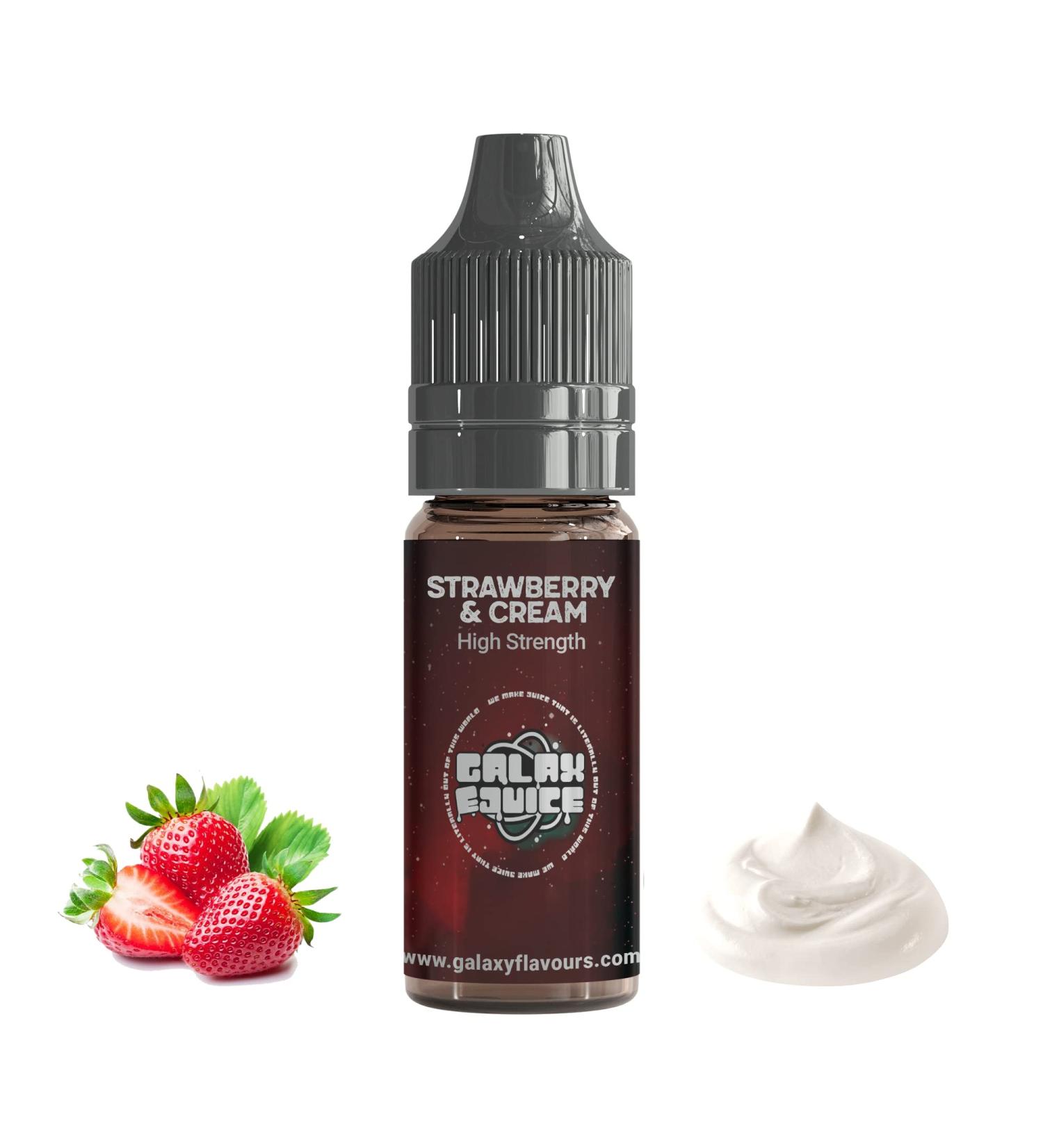 Strawberry and Cream High Strength Flavouring - 10ml Bottle - Galaxy Food Flavours - Buy Online on GoSupps.com